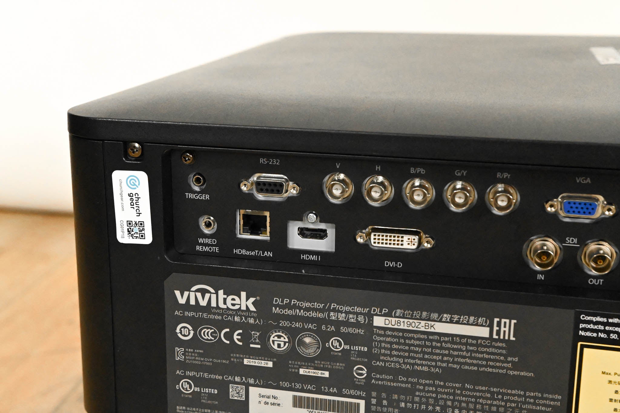 Vivitek DU8190Z-BK 10,000-Lumen WUXGA Large Venue DLP Projector