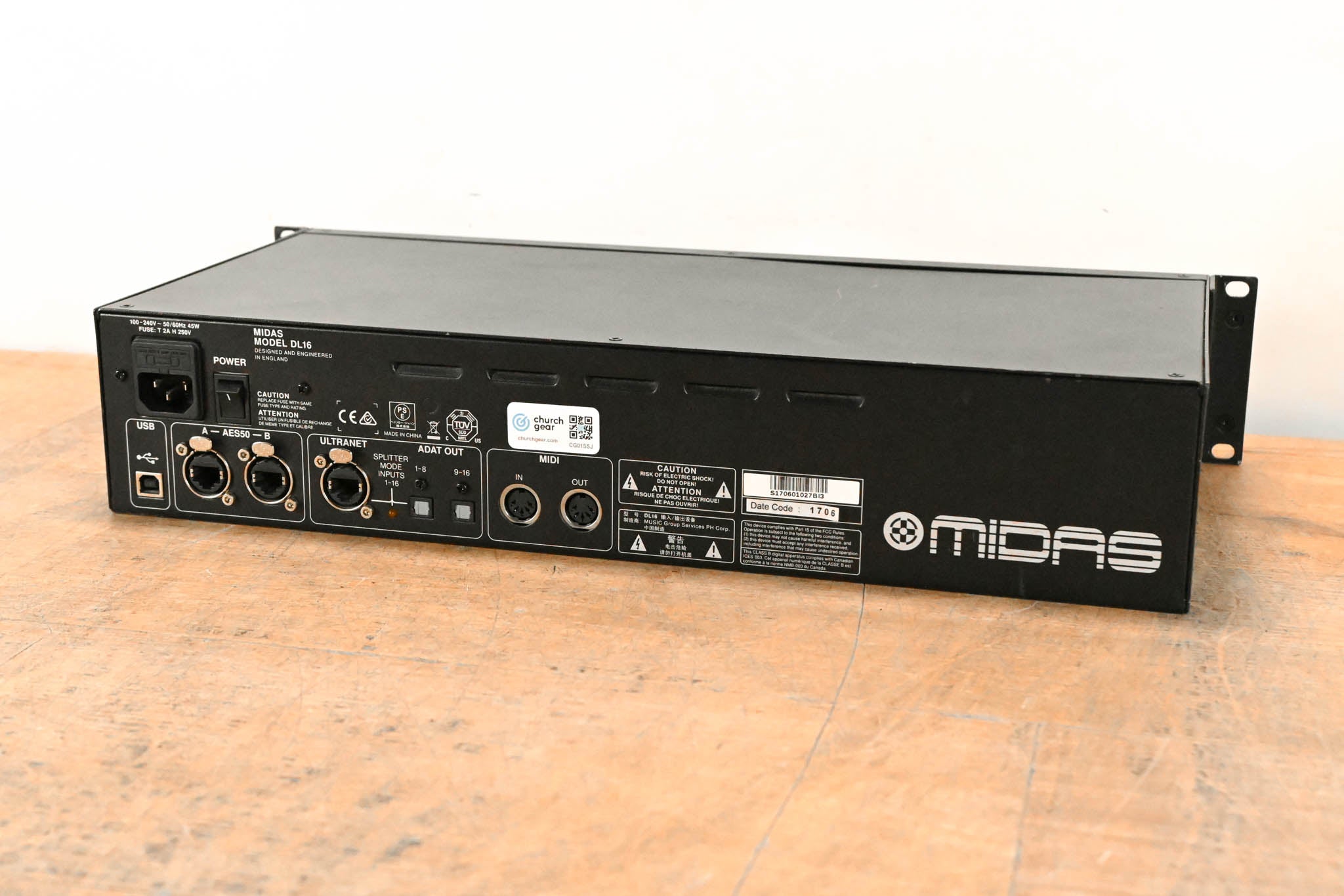 Midas DL16 16-Input, 8-Output Stage Box