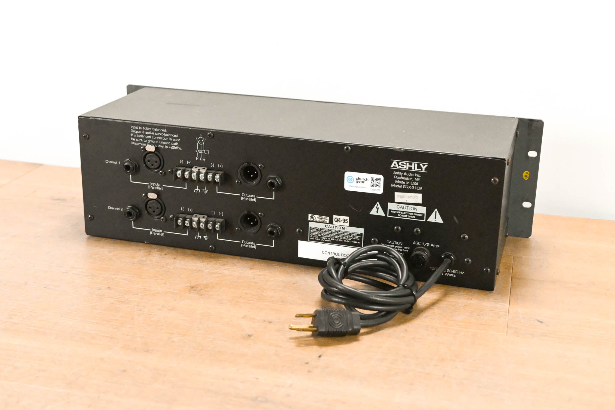 Ashly GQX-3102 2-Channel 31-Band Graphic Equalizer