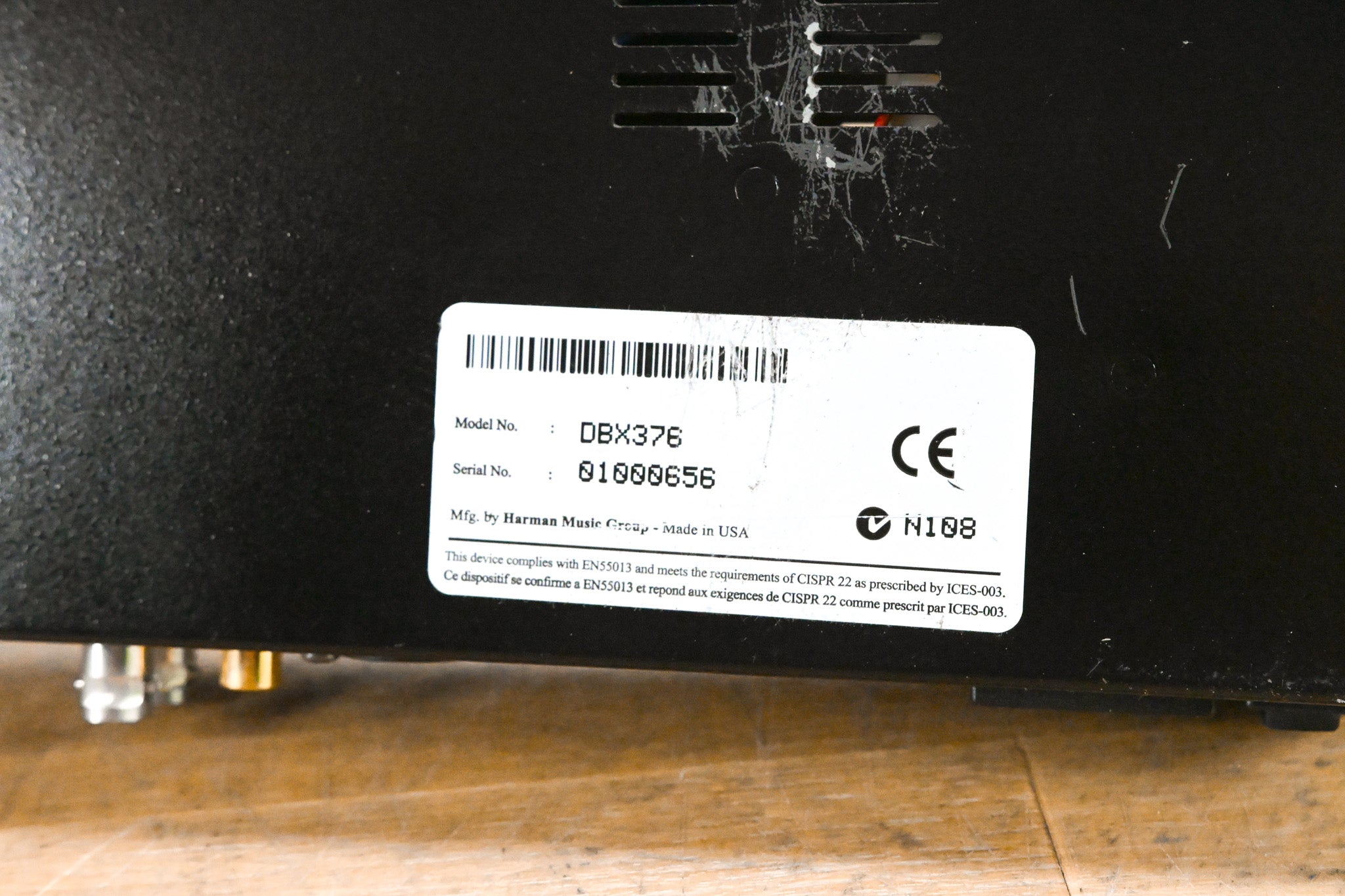 dbx 376 Tube Channel Strip with Digital Out