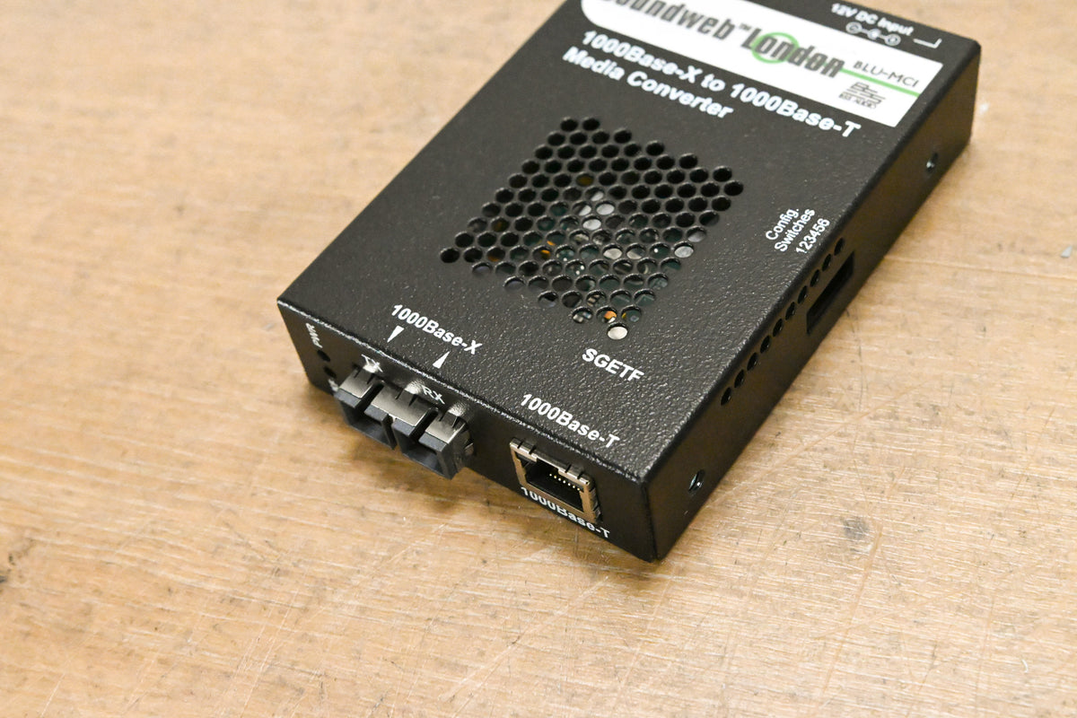 BSS Soundweb London BLU-MC1 1000Base-X to 1000Base-T Converter (NO PSU)