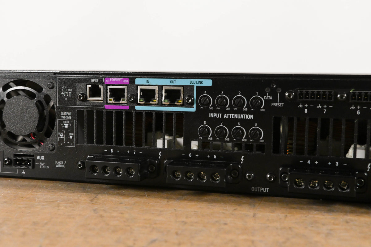 Crown DCi 8|300N 8-Channel, 300W @ 4 ohms Power Amplifier w/ BLU link
