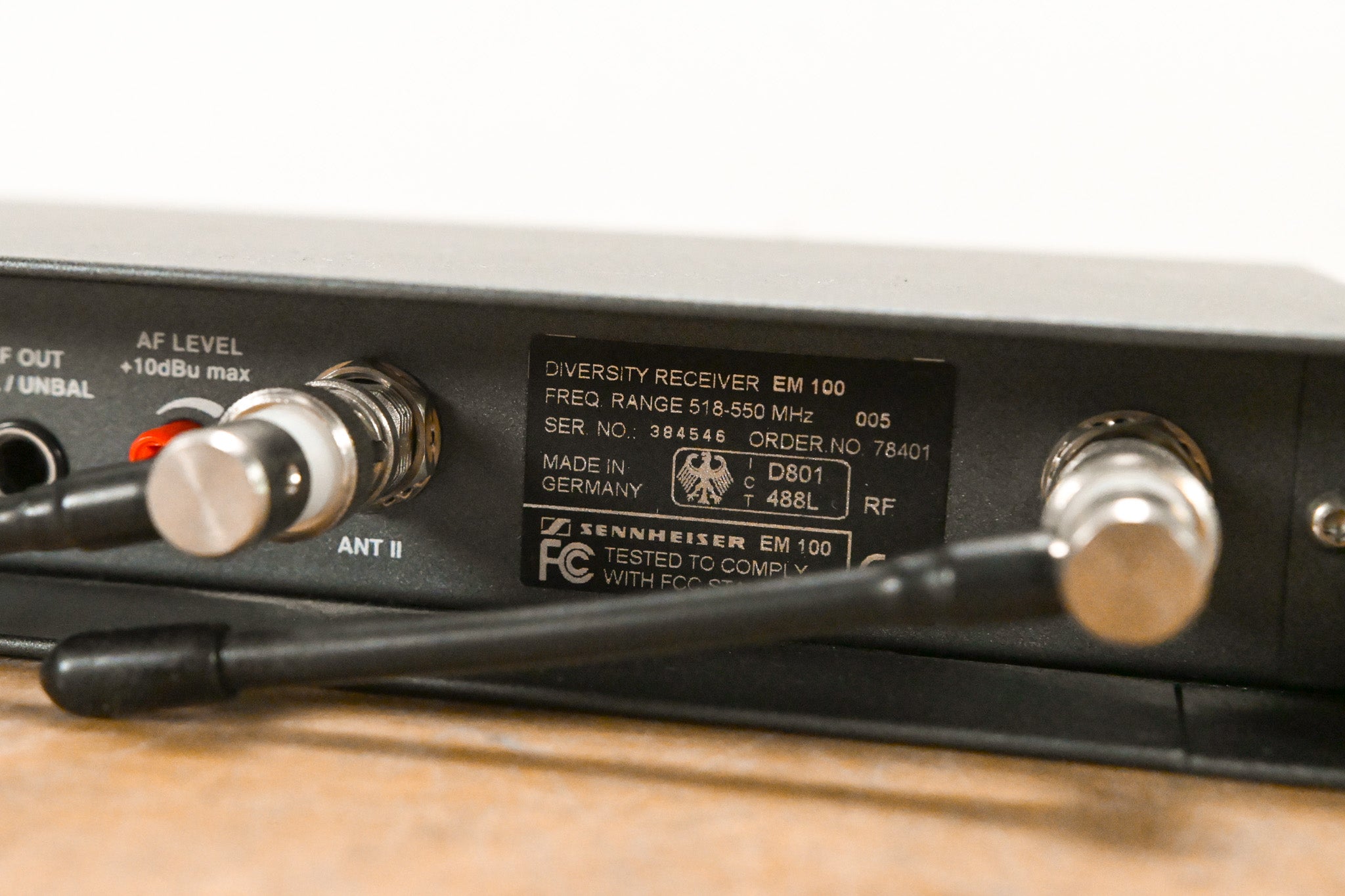 Sennheiser EM 100 Wireless Receiver - 518-550 MHz (NO POWER SUPPLY)