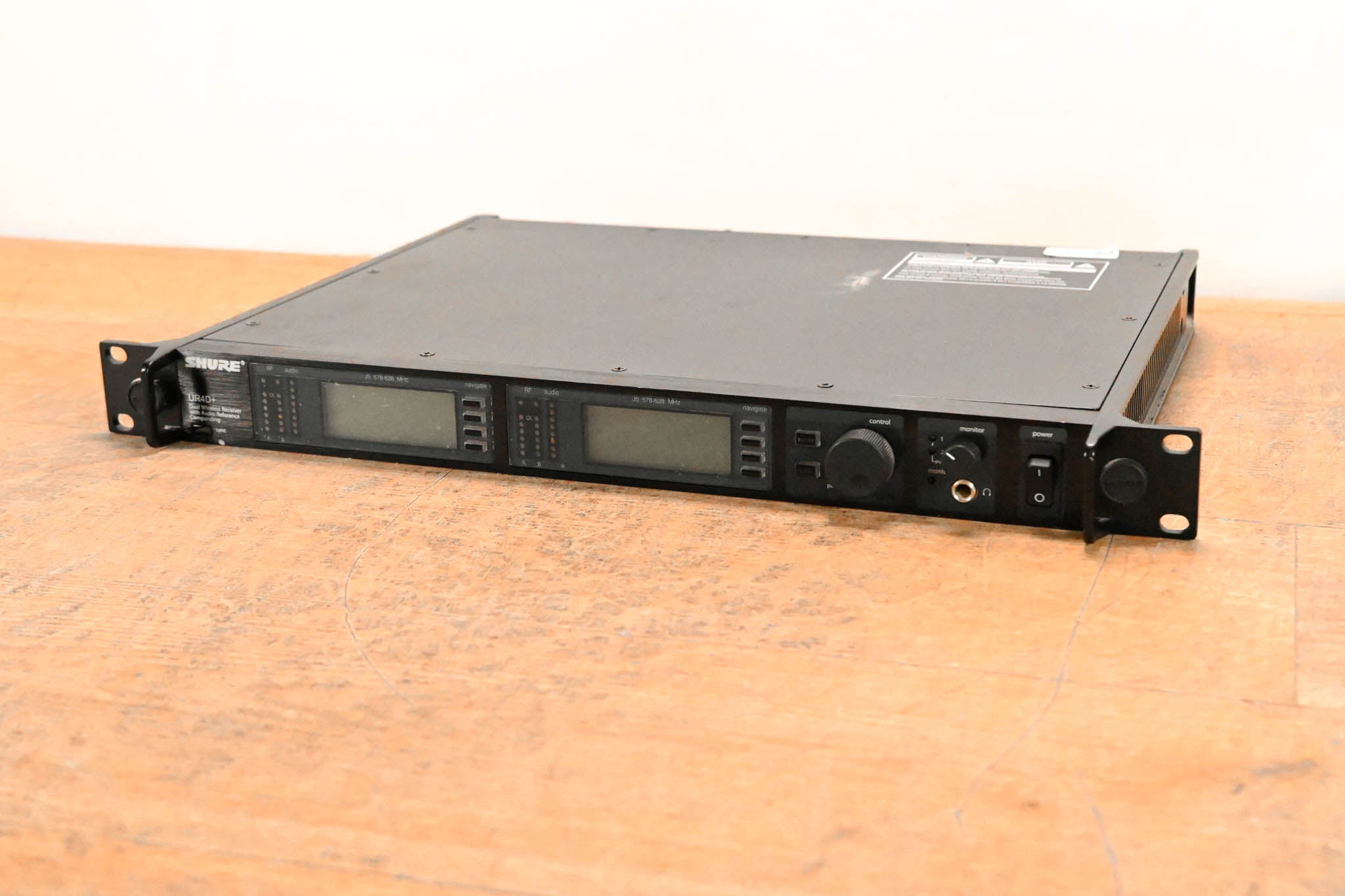 Shure UR4D+ Dual-Channel Wireless Receiver - J5 Band: 578-638 MHz