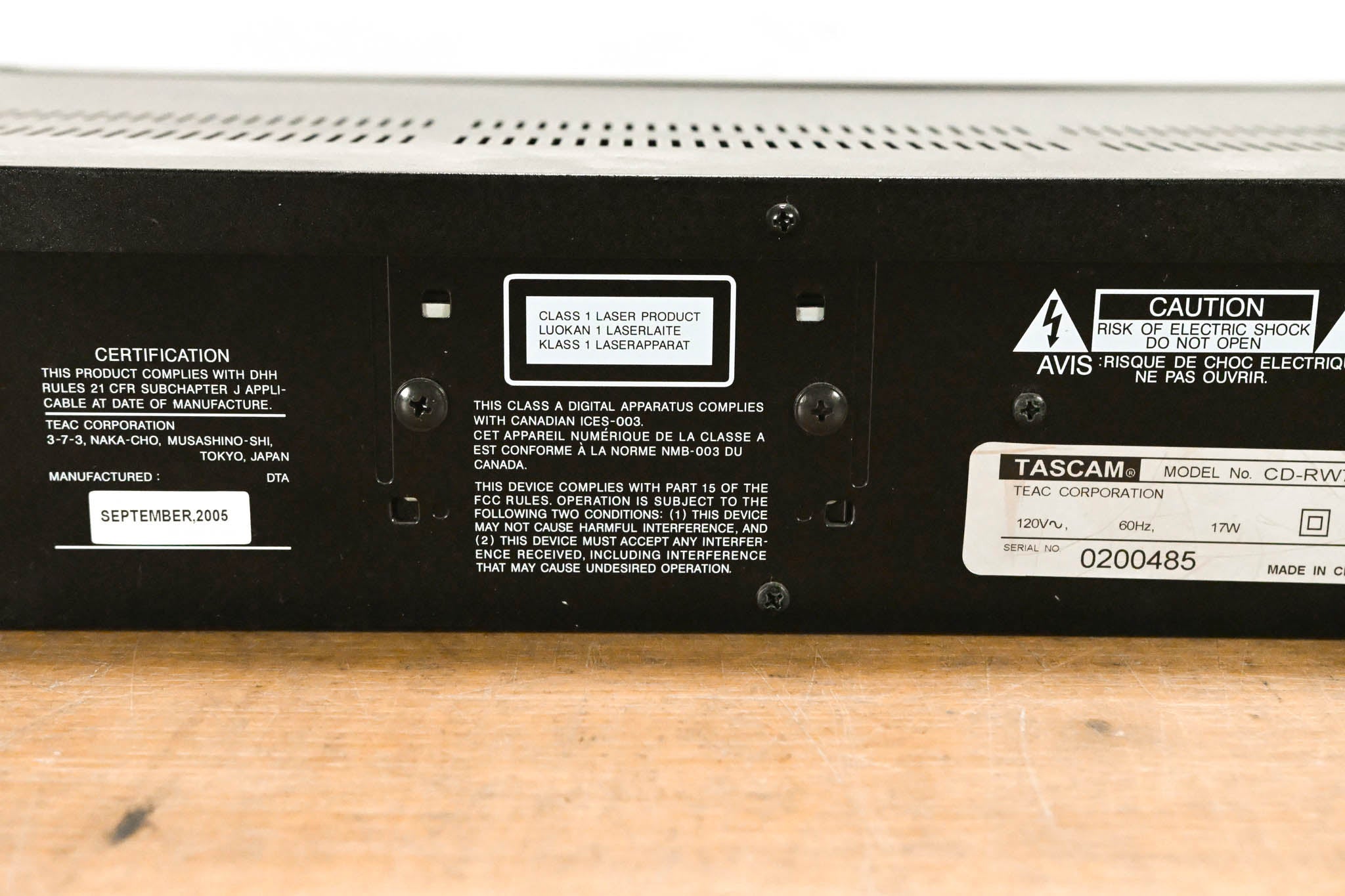 TASCAM CD-RW750 CD Recorder/Player