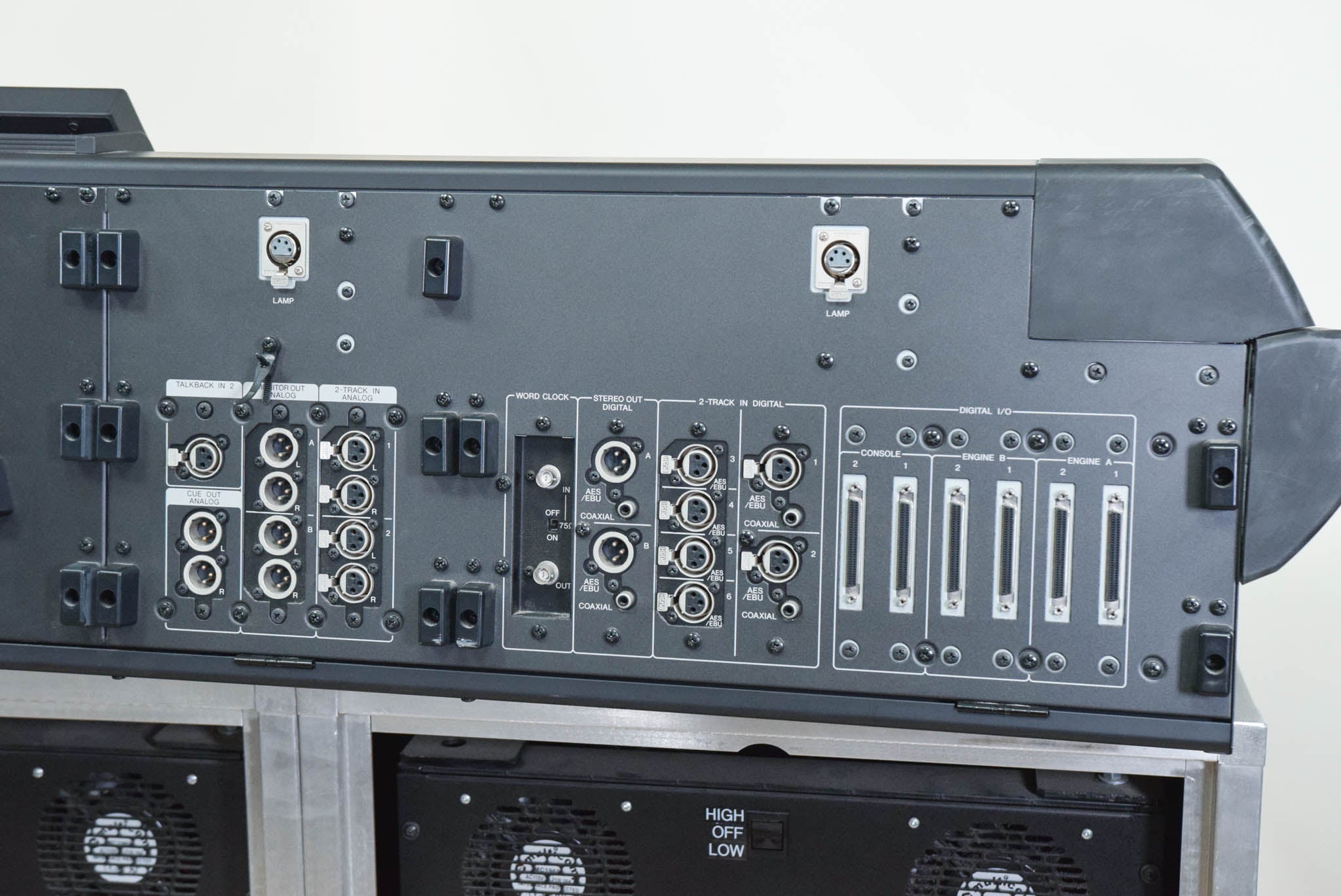 Yamaha PM1DV2 VCM with I/O, Master Clock, and Backup Power Supplies