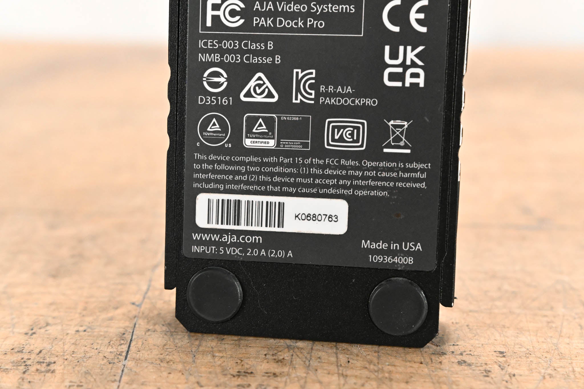 AJA PAK Dock Pro for Ki Pro Quad Pak SSDs