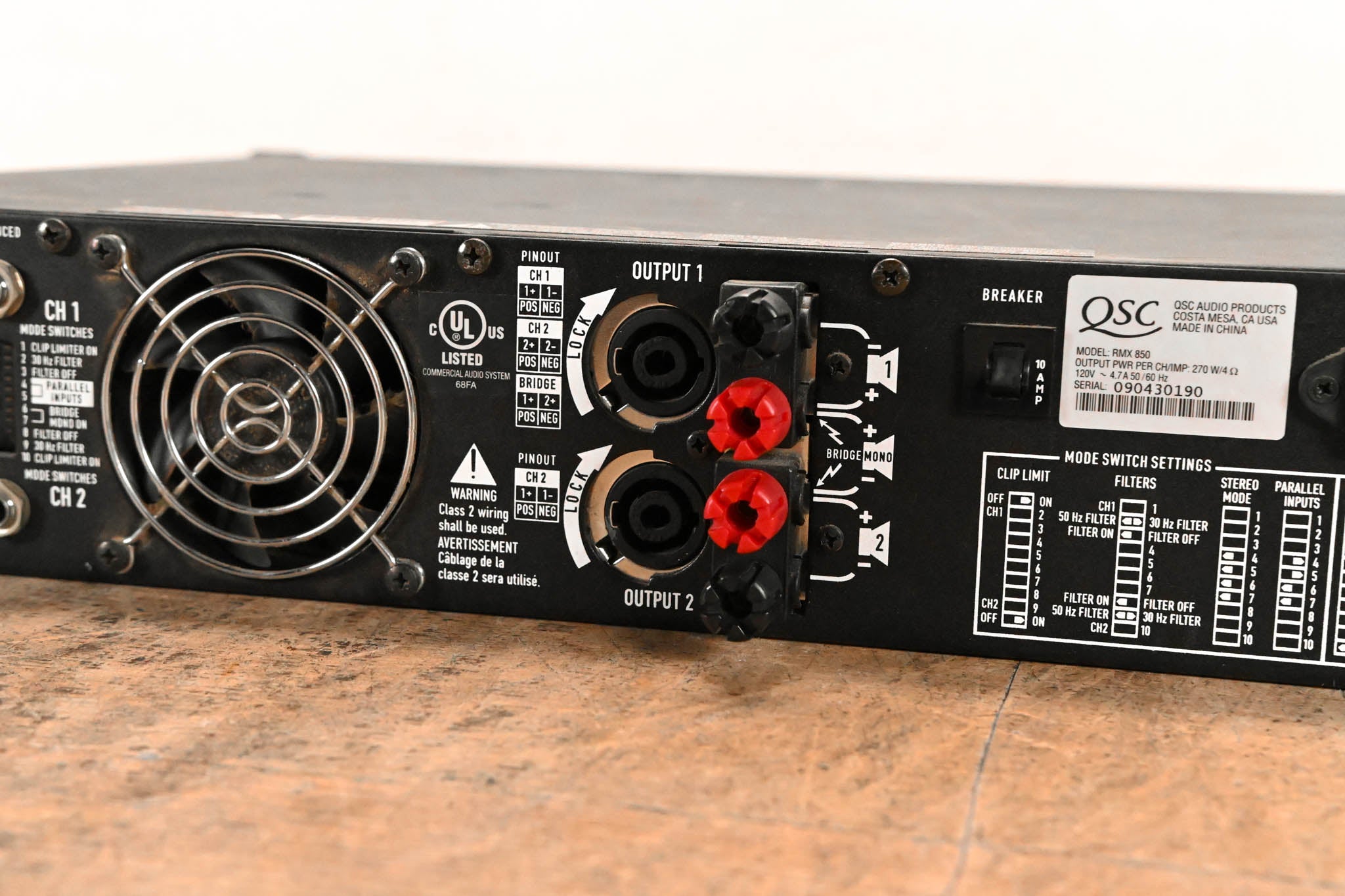 QSC RMX850 2-Channel Power Amplifier