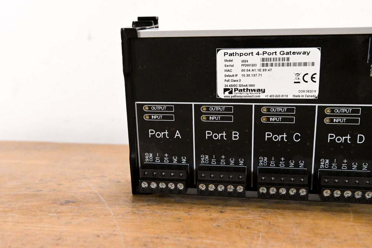 Pathway Connectivity Pathport 6824 4-Port DIN Mount Gateway (NO PSU)
