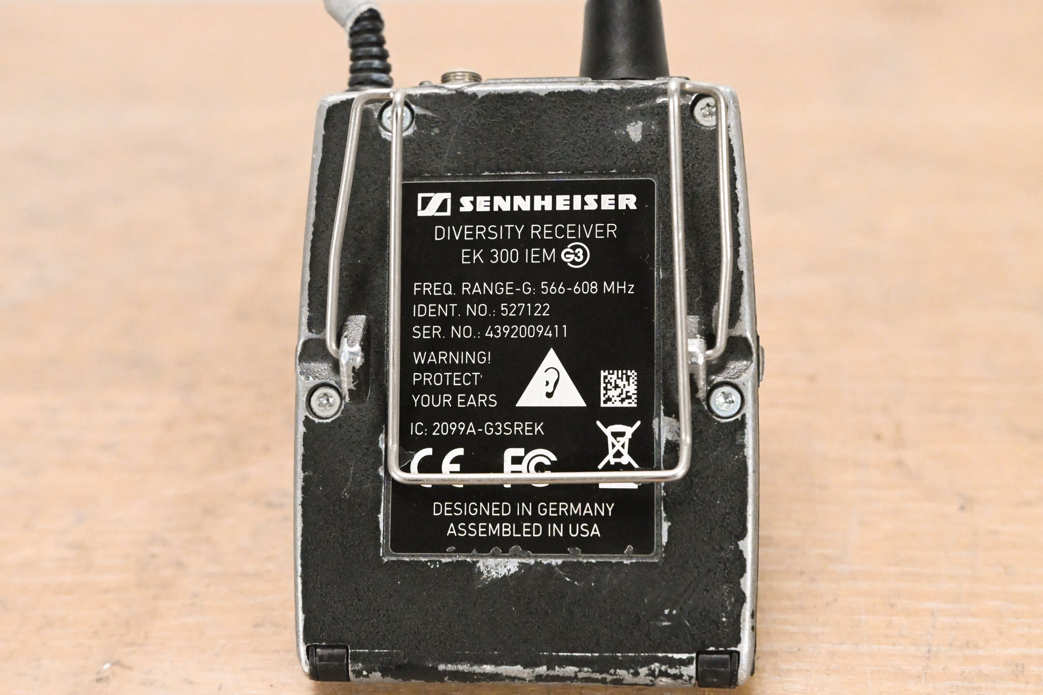 Sennheiser EK 300 IEM G3 Wireless Bodypack Receiver G Range: 566-608 MHz