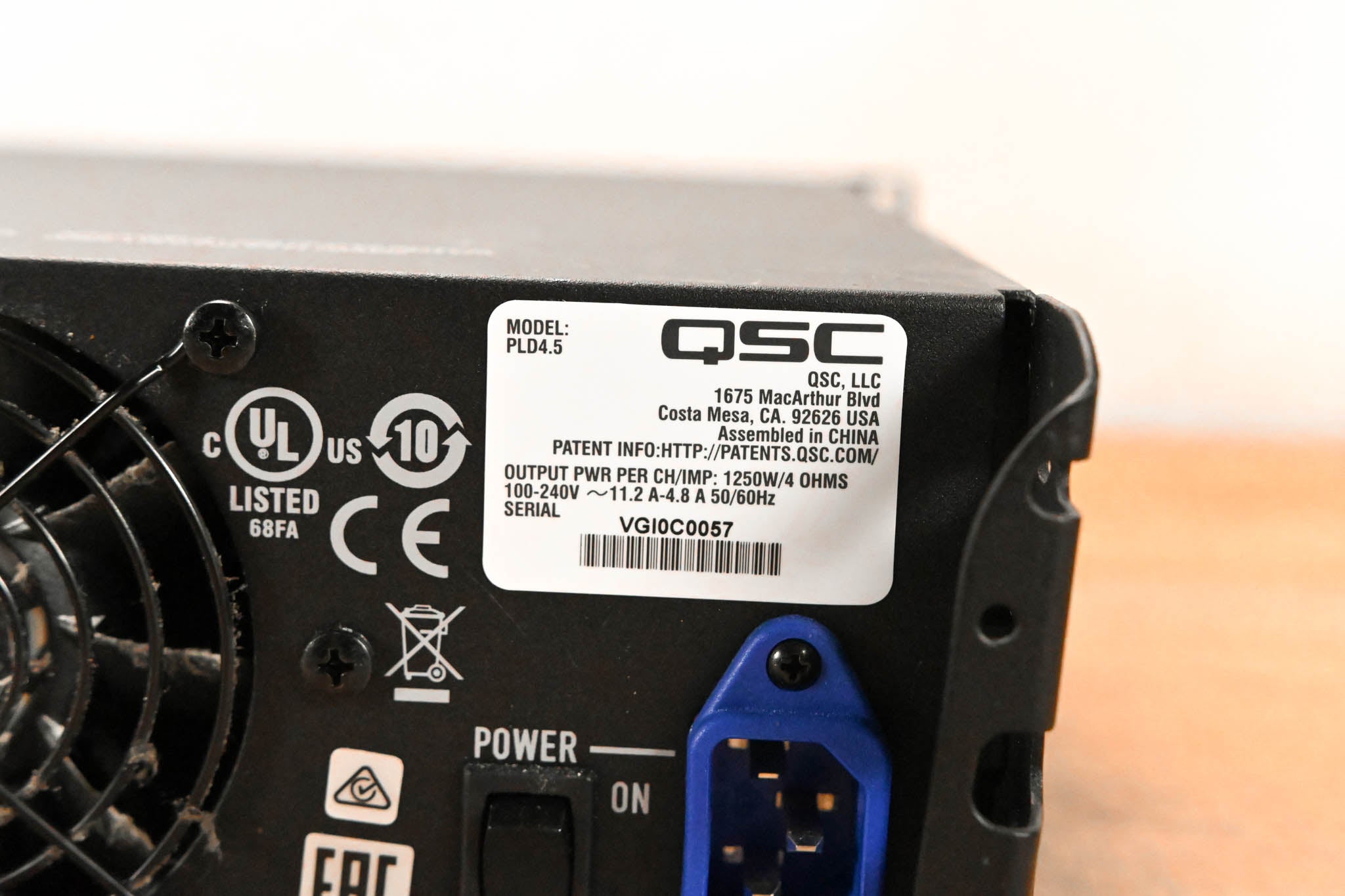 QSC PLD4.5 Four-Channel Power Amplifier with DSP