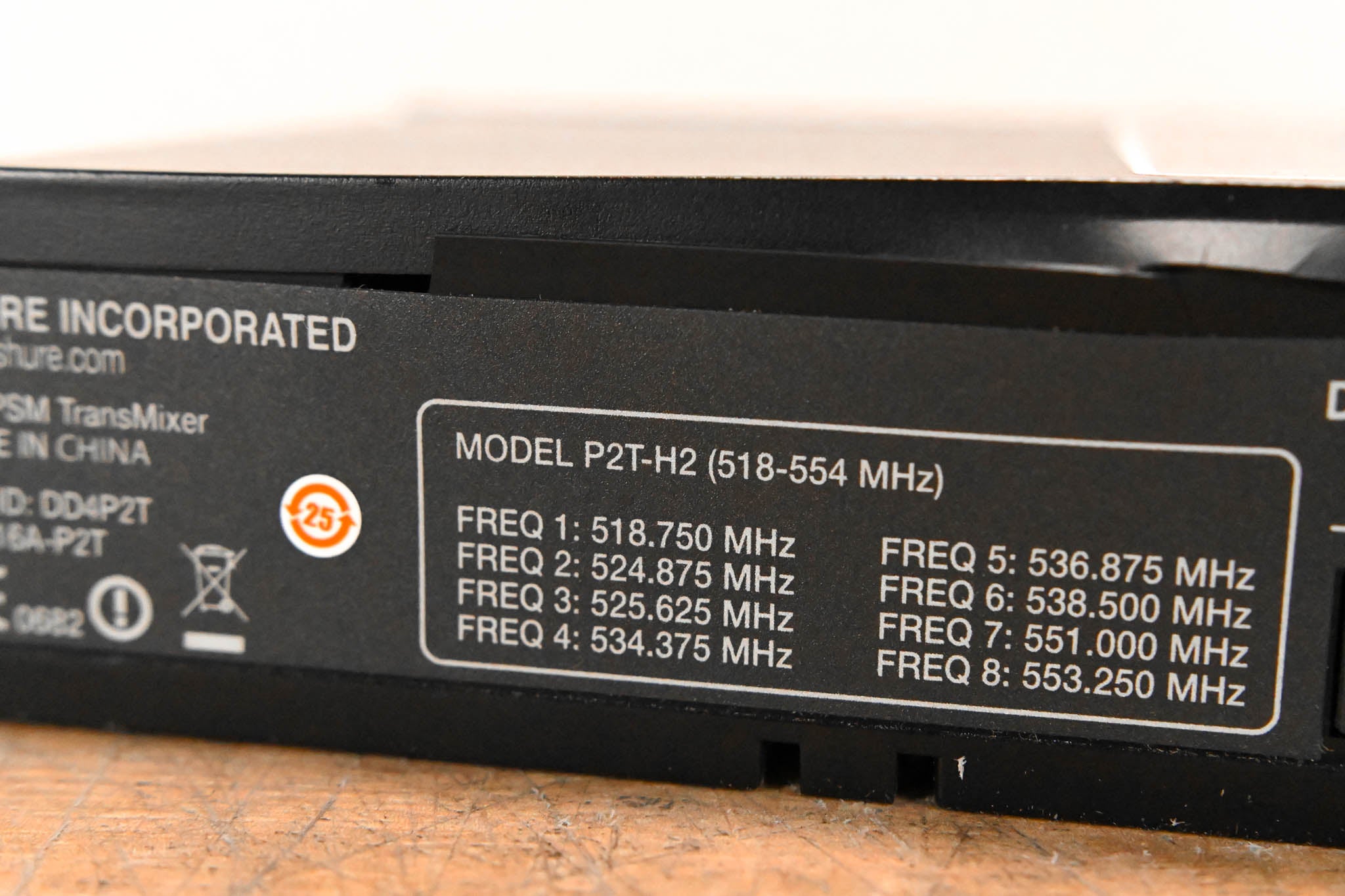 Shure P2T-H2 PSM200 IEM Wireless TransMixer - H2 Band (NO POWER SUPPLY)
