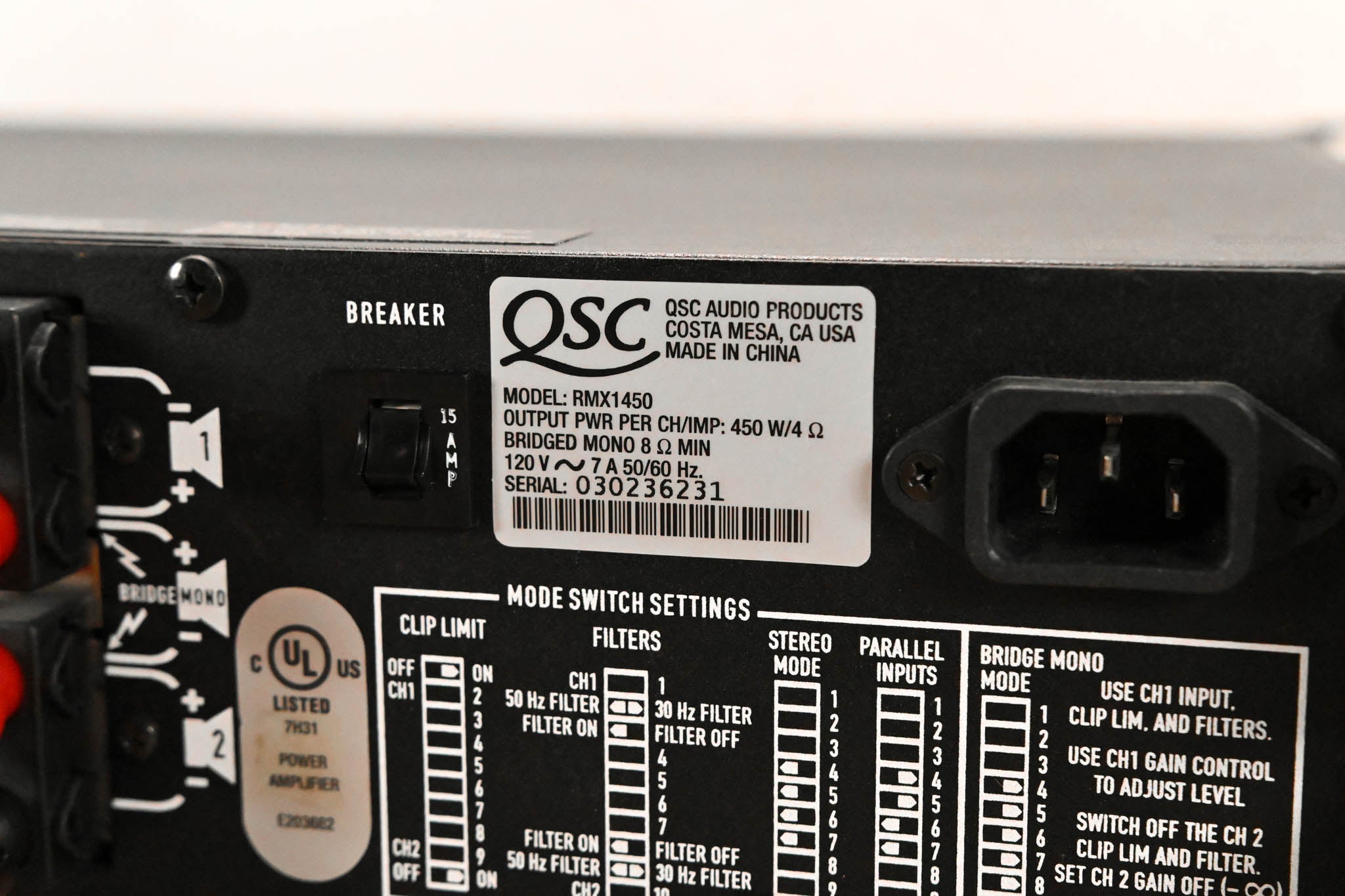 QSC RMX1450 2-Channel Power Amplifier