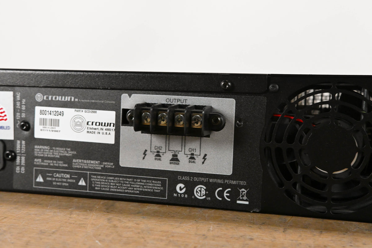 Crown CDi 2000 2-Channel 800W 70V Power Amplifier