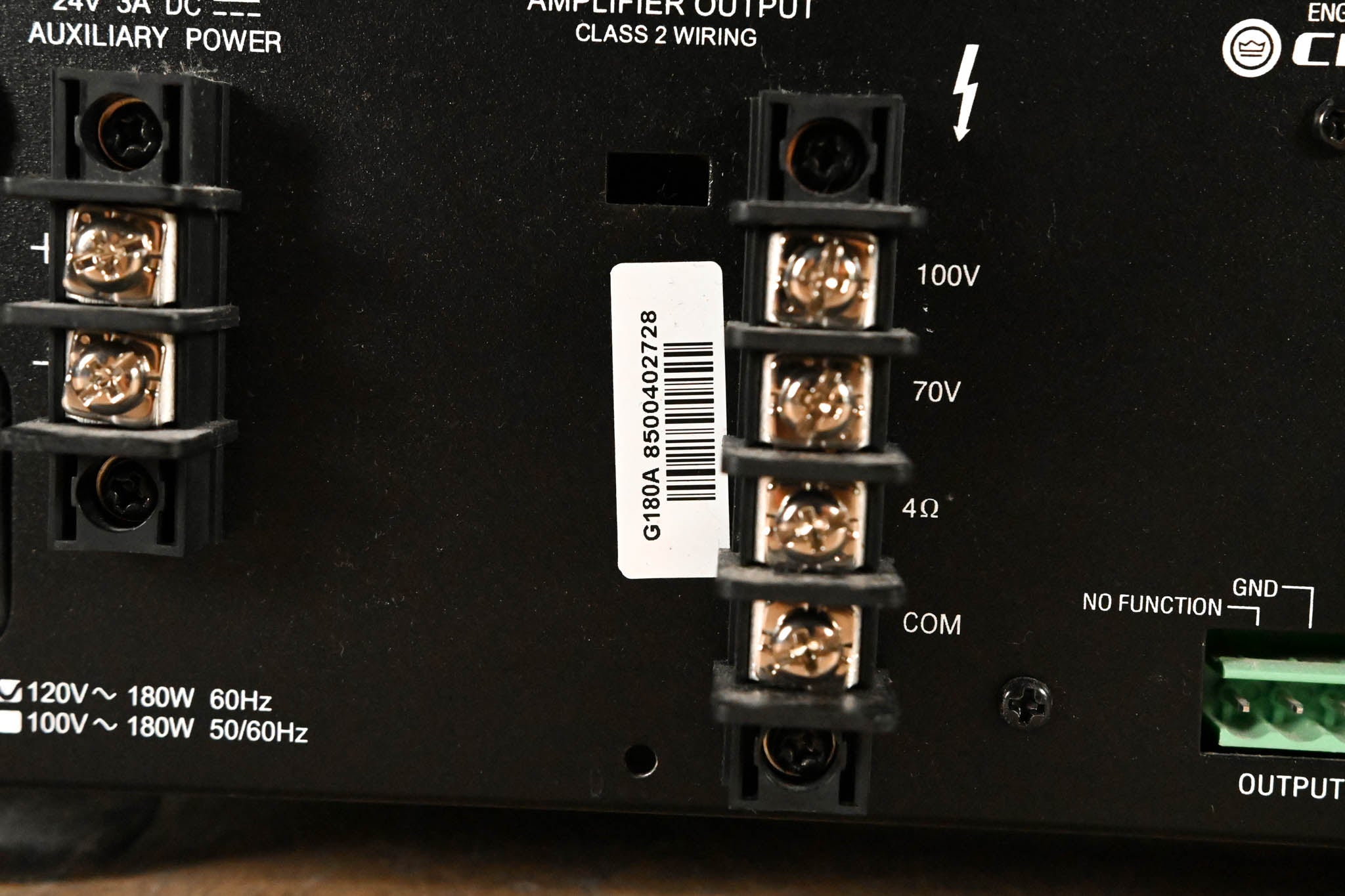 Crown 180A Single Channel Power Amplifier