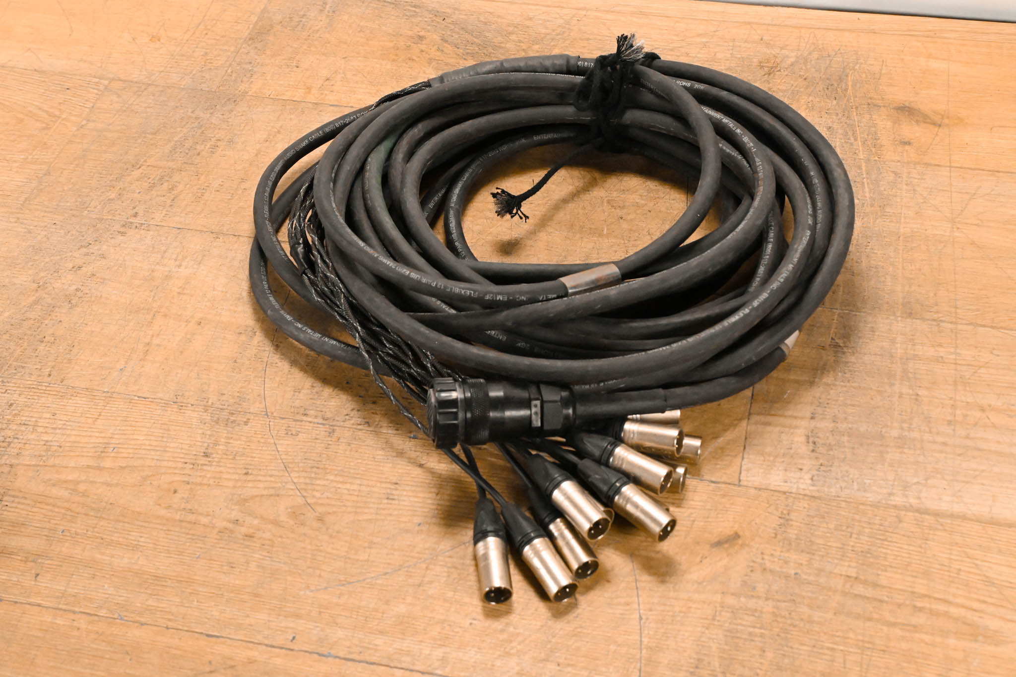 Unbranded 37-Pin CPC Female Connector to (12x)XLRM Cable - 50ft