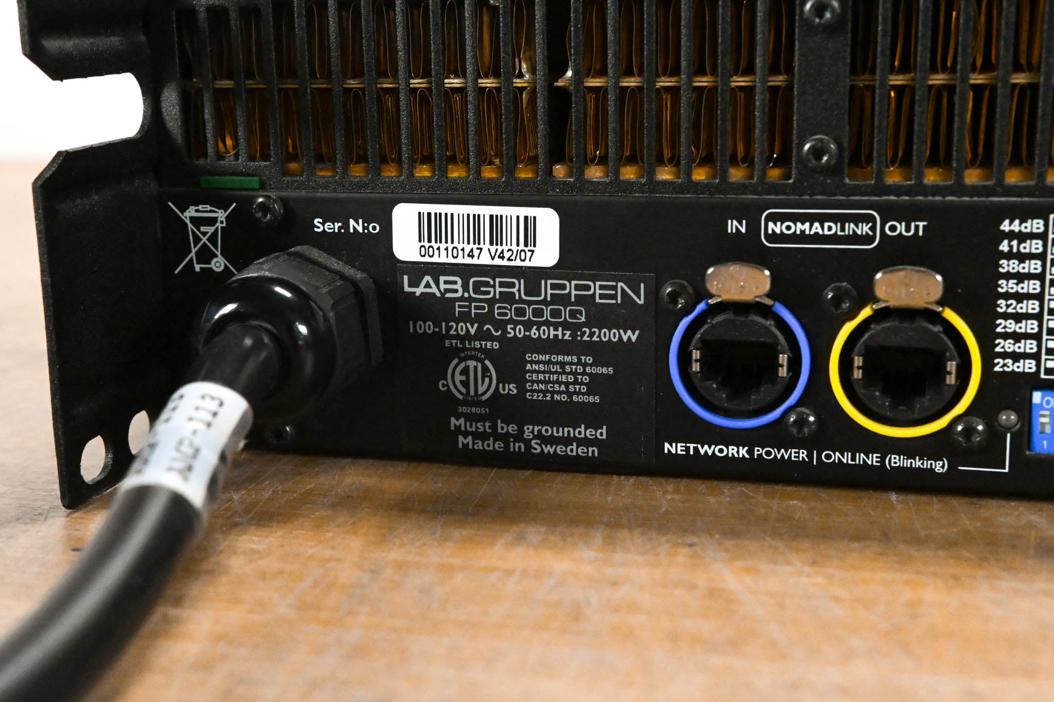 Lab Gruppen FP6000Q 6000W Four-Channel Power Amplifier