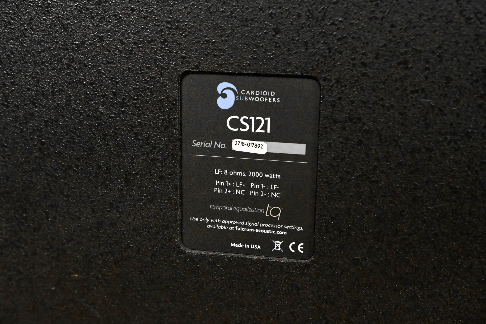 Fulcrum Acoustic CS121 21″ Subcardioid Subwoofer