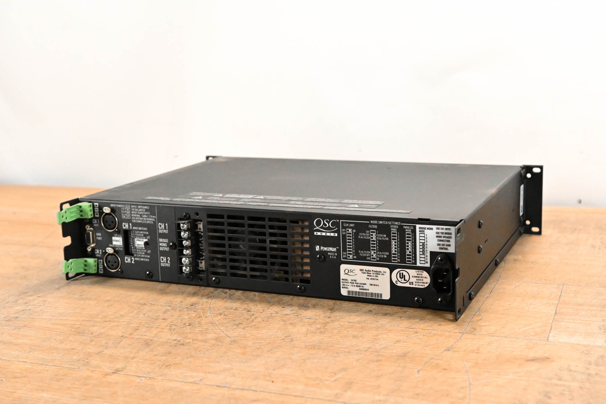 QSC CX702 2-Channel 700W Power Amplifier