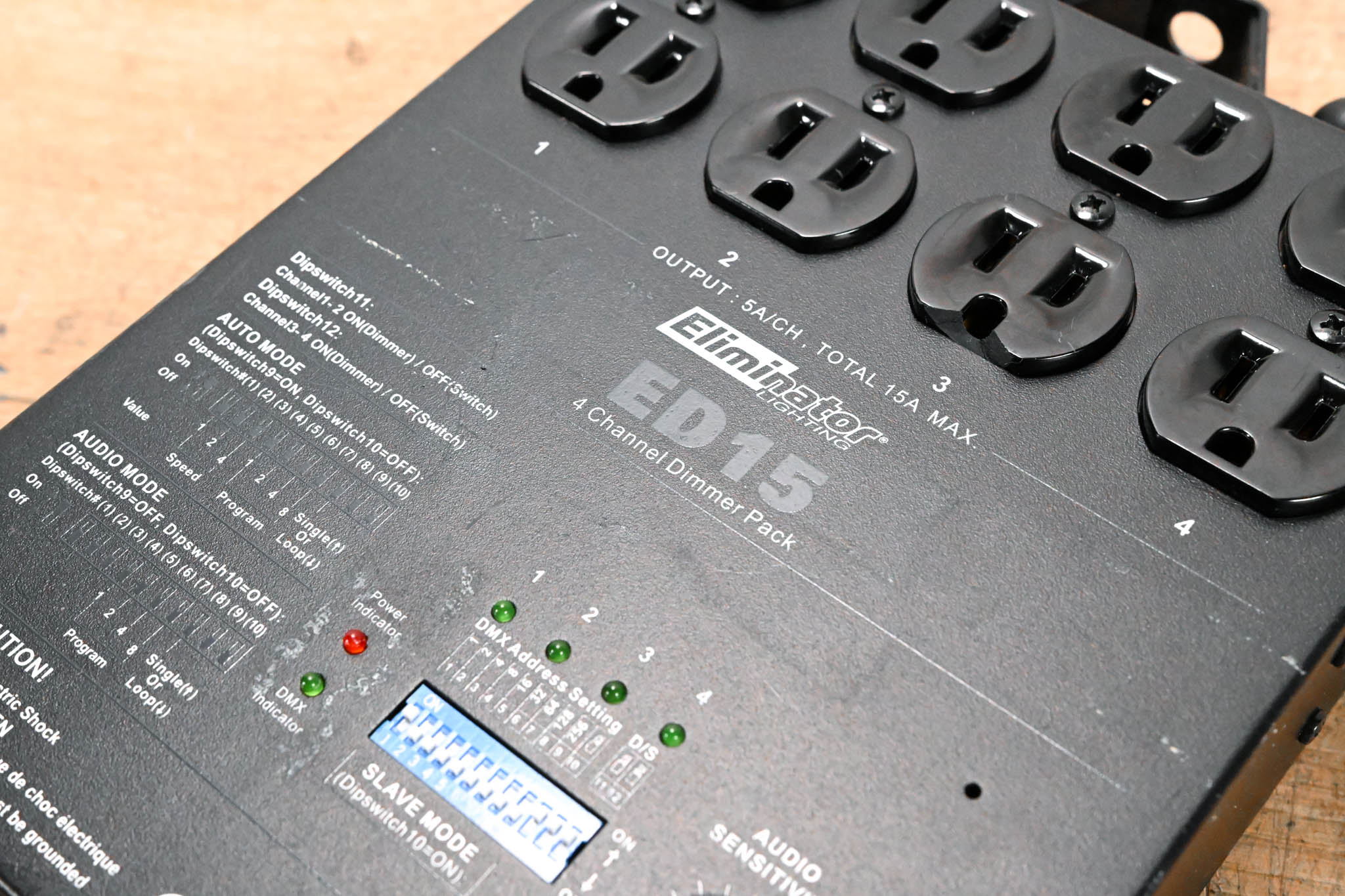 Eliminator Lighting ED15 4-Channel Dimmer Pack