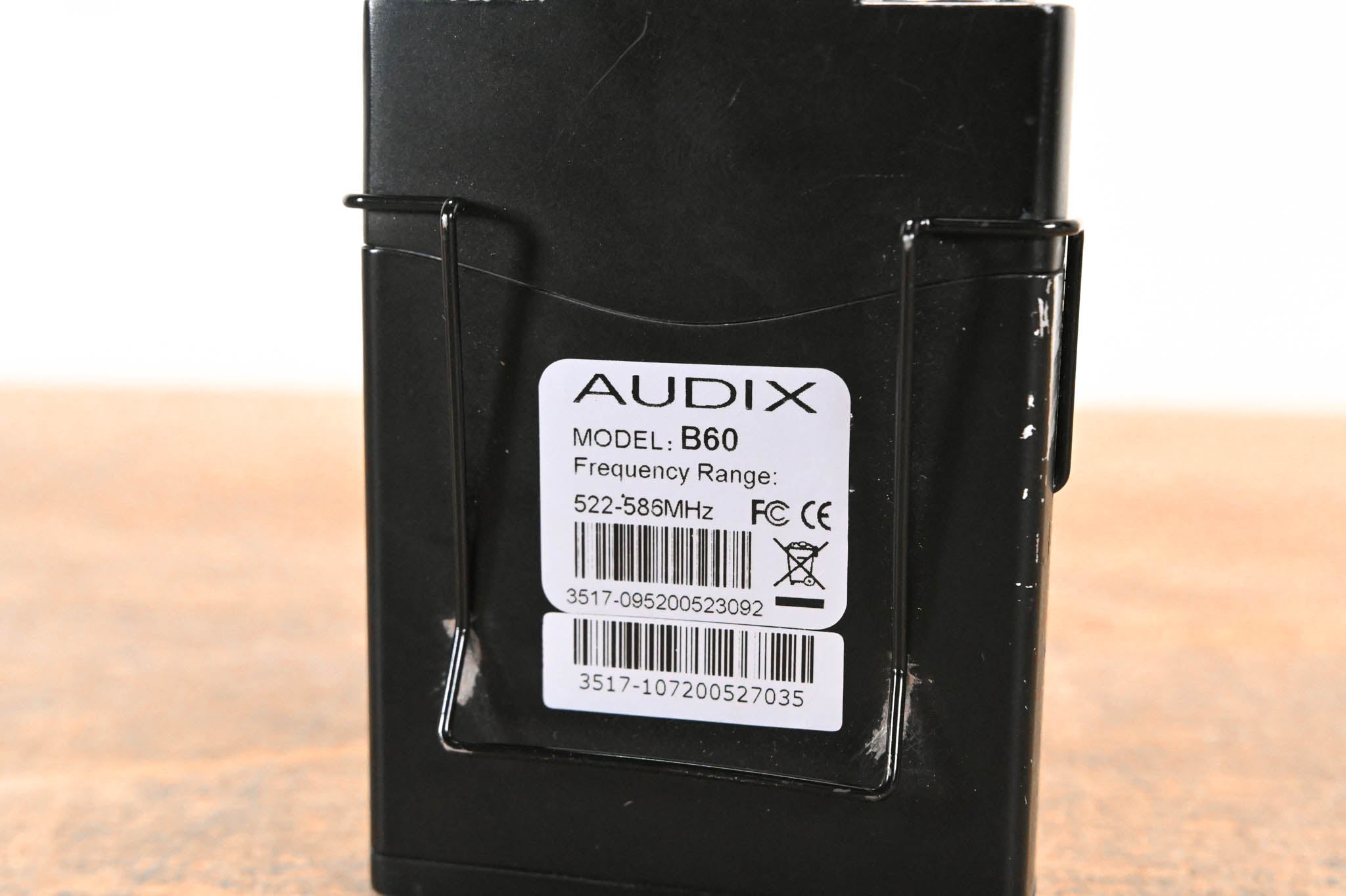 Audix B60 Performance Series Bodypack Transmitter - 522-586 MHz