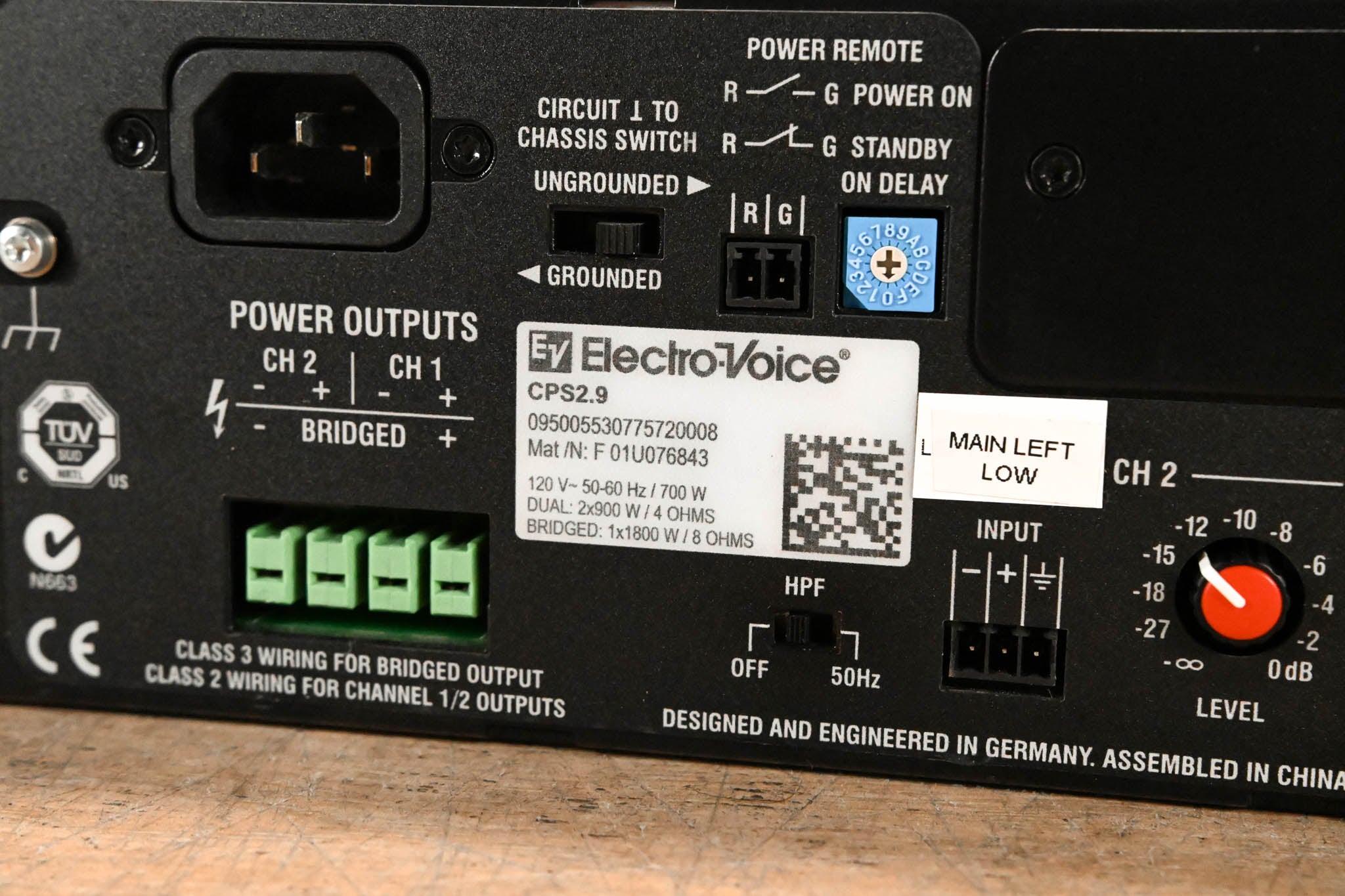 Electro-Voice (EV) CPS2.9 2-Channel Power Amplifier