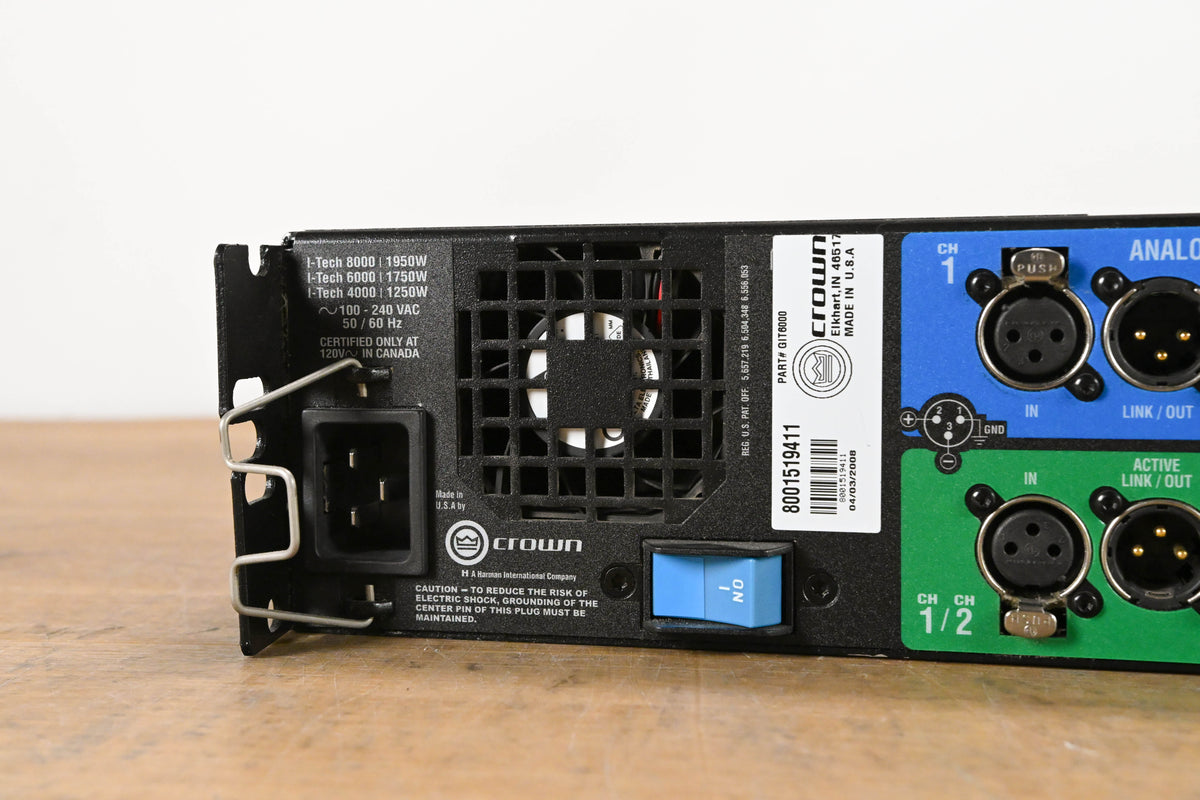 Crown I-Tech 6000 2-Channel Power Amplifier