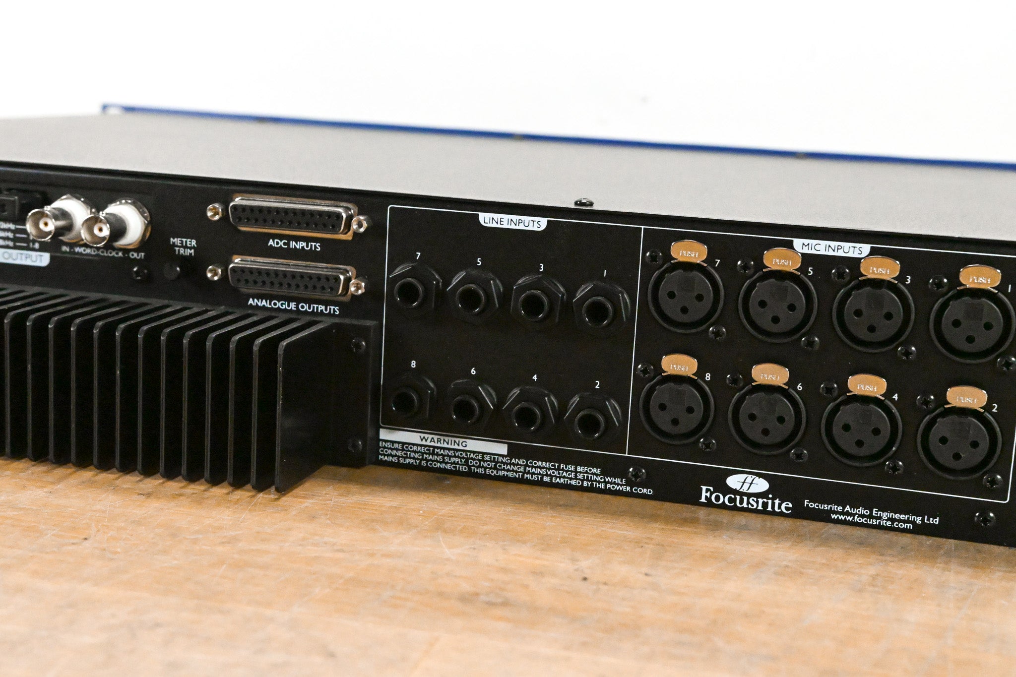 Focusrite ISA828 8-Channel Microphone Preamp w/ Optional Digital Card