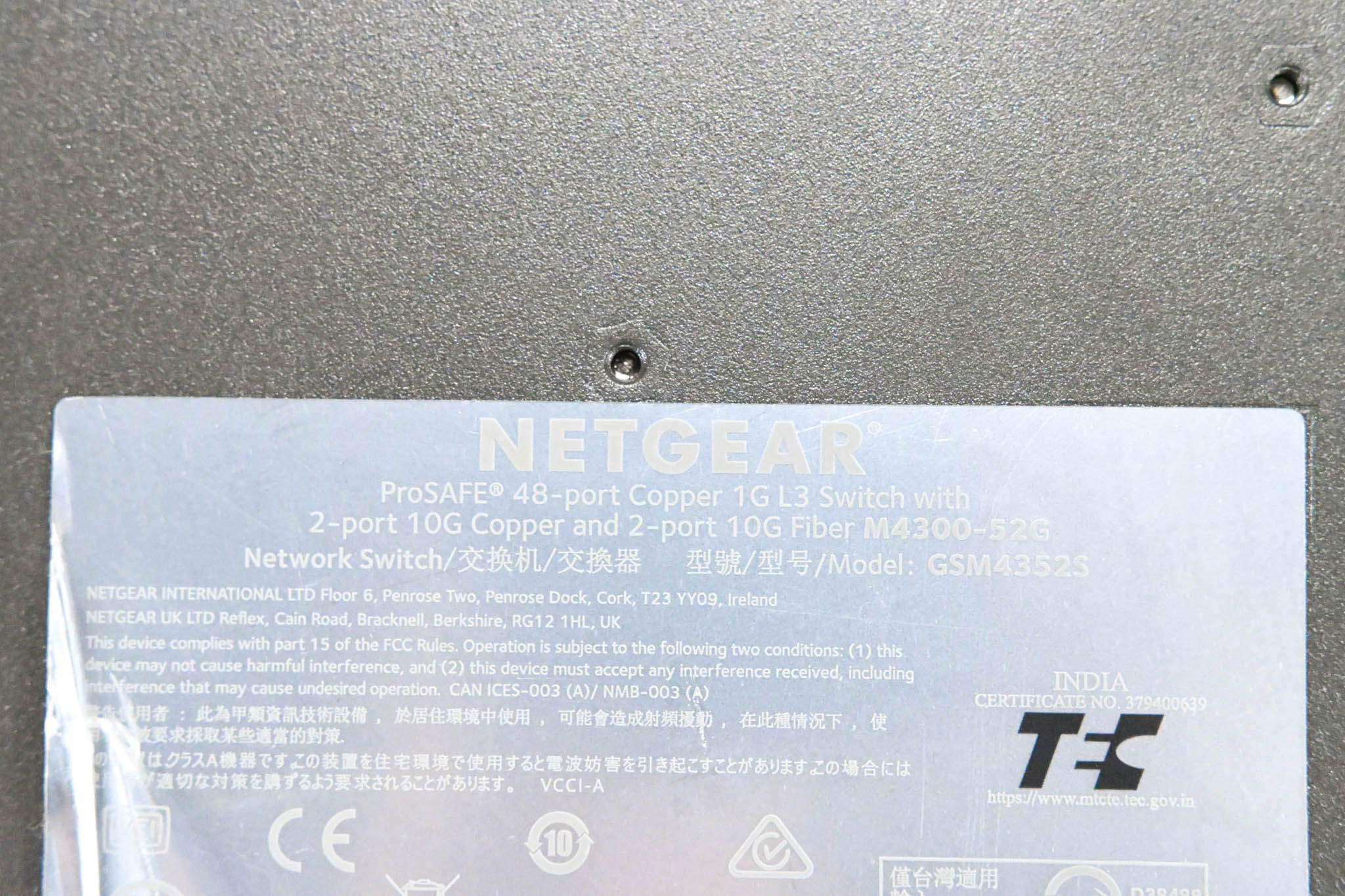 NETGEAR M4300-52G 48-Port Copper 1G L3 Switch