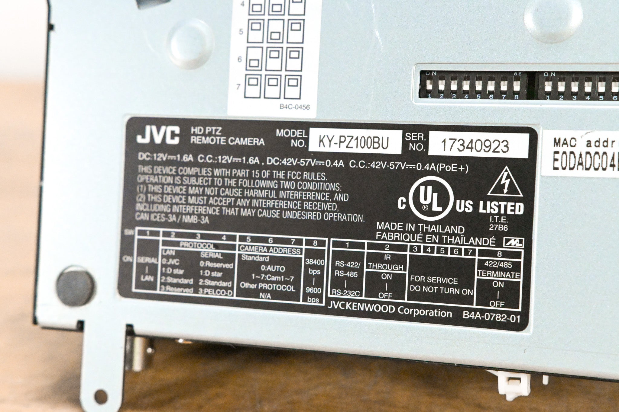 JVC KY-PZ100BU Robotic PTZ Network Video Production Camera (NO PSU)