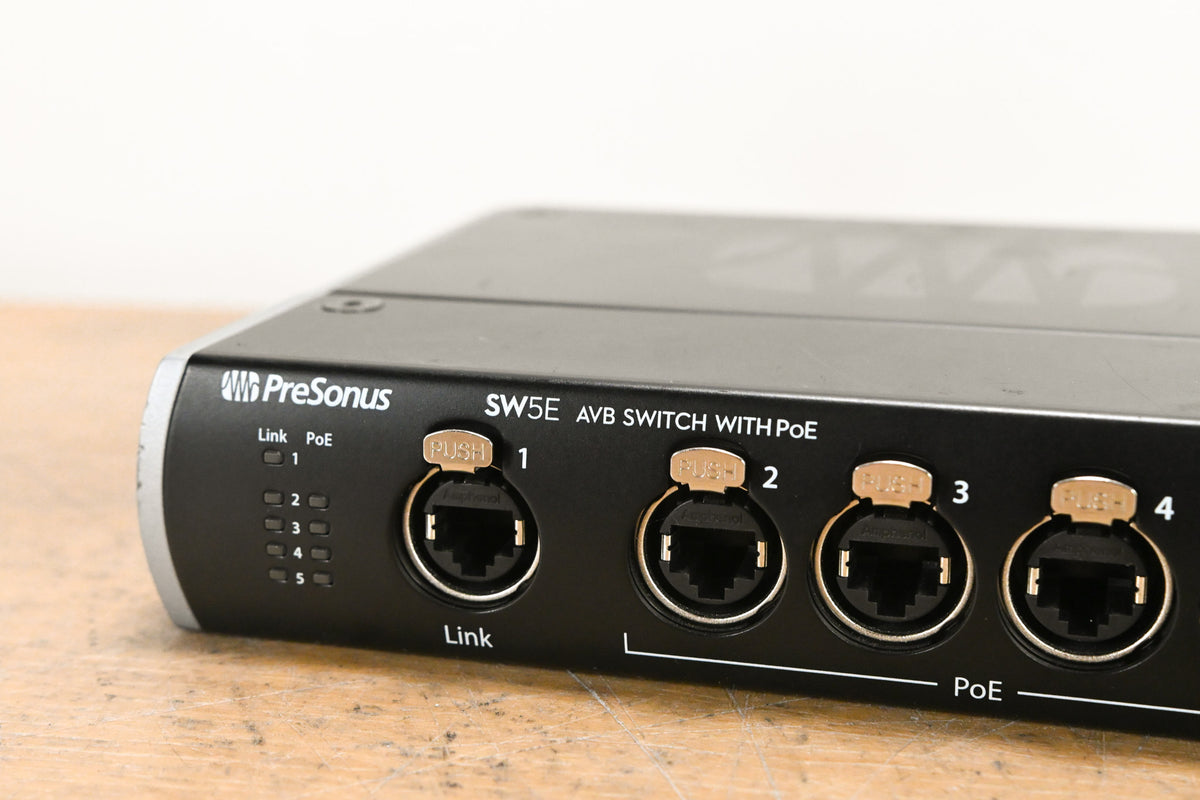 PreSonus SW5E 5-Port AVB Network Switch and Bridge w/ PoE