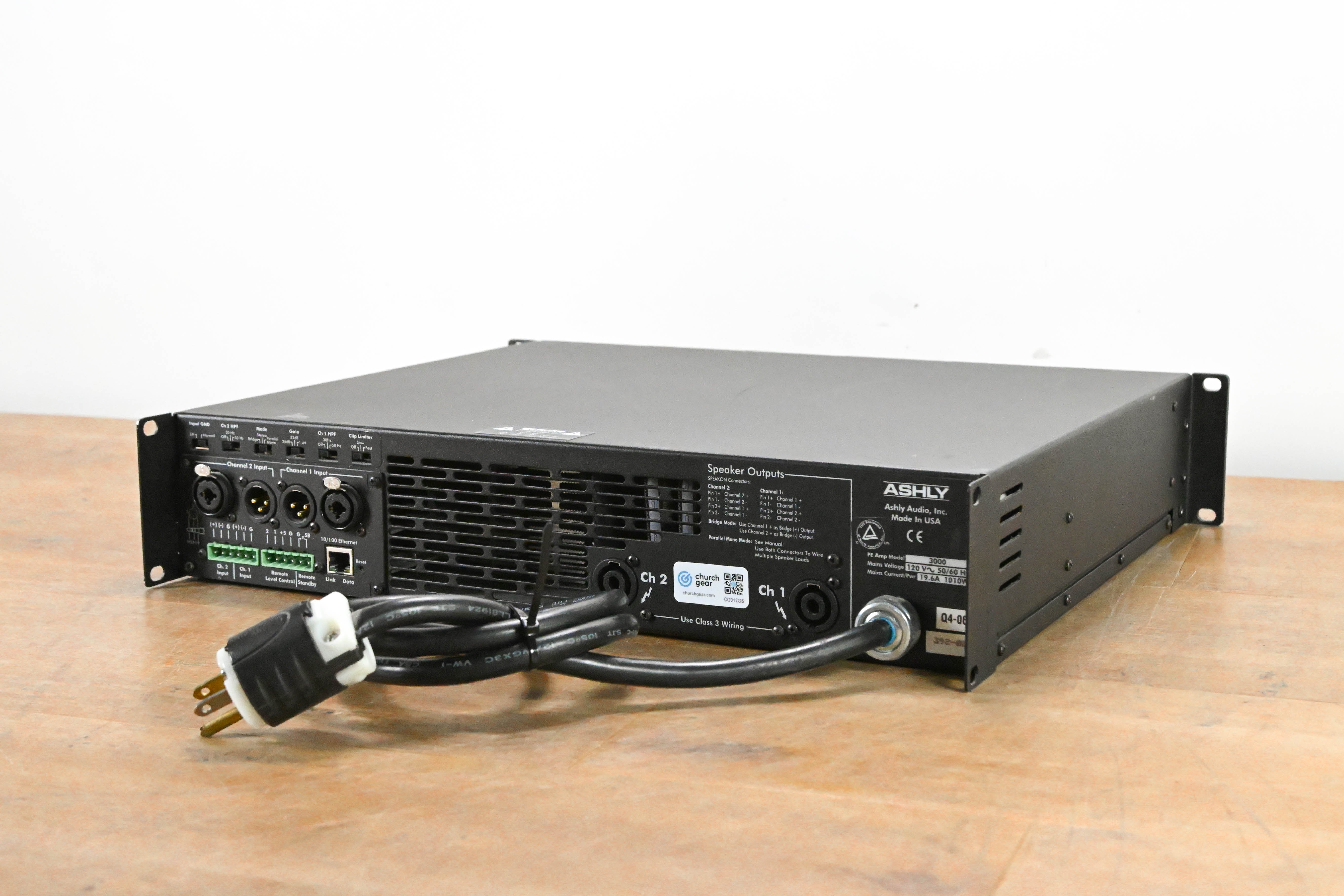 Ashly PE-3000 2-Channel Protea-Enabled 1500W Power Amplifier