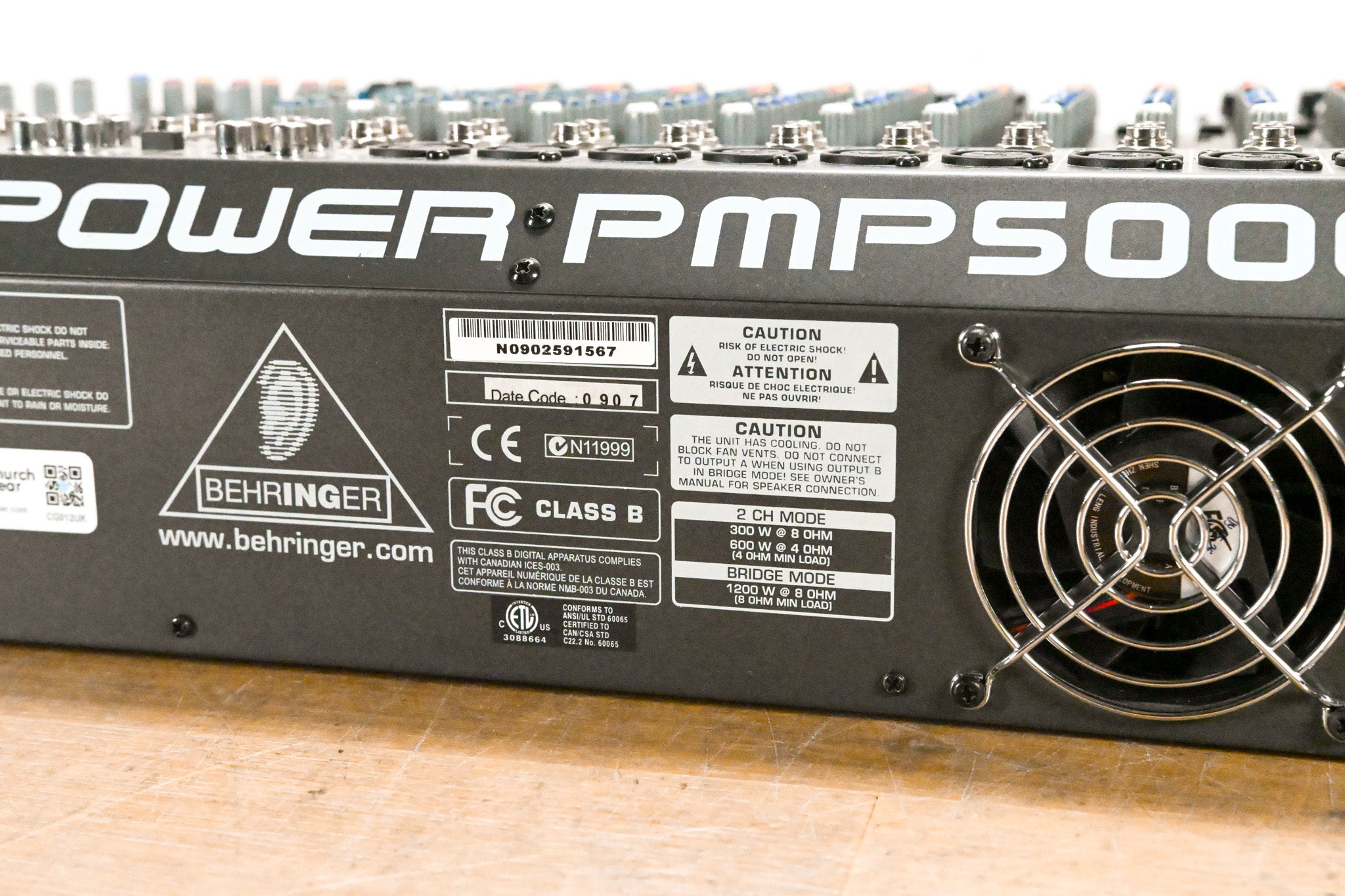 Behringer EuroPower PMP5000 1200W 20-Channel Powered Mixer