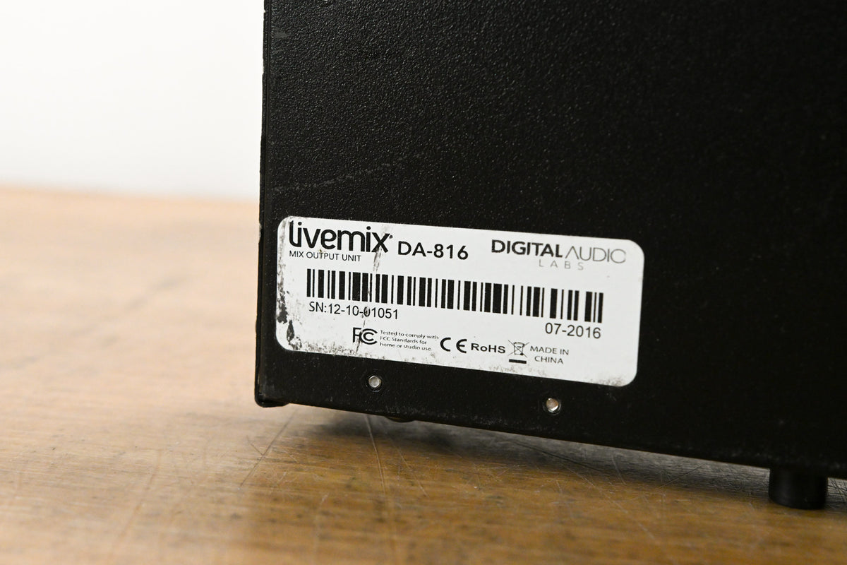 Digital Audio Labs Livemix DA-816 Analog Output Unit (NO POWER SUPPLY)