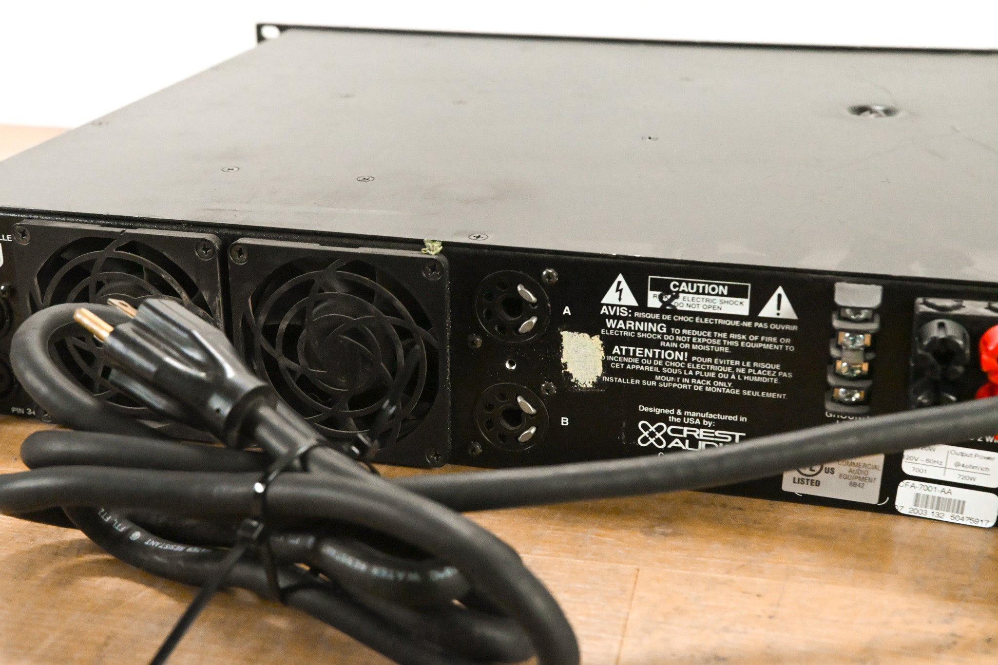 Crest Audio 7001 2-Channel Power Amplifier