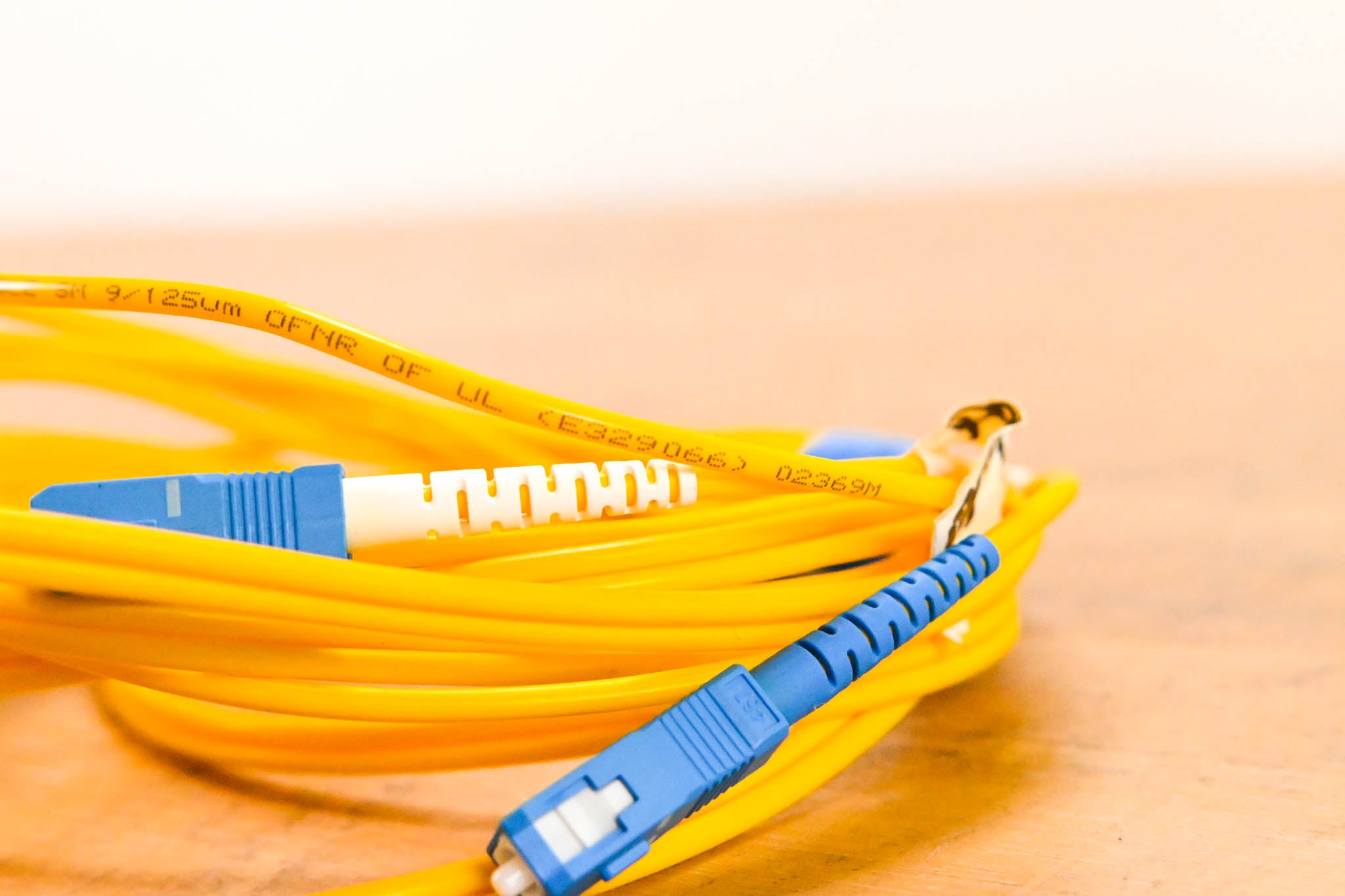 Unbranded SC-ST Duplex Single Mode Fiber Optic Patch Cable - 10'