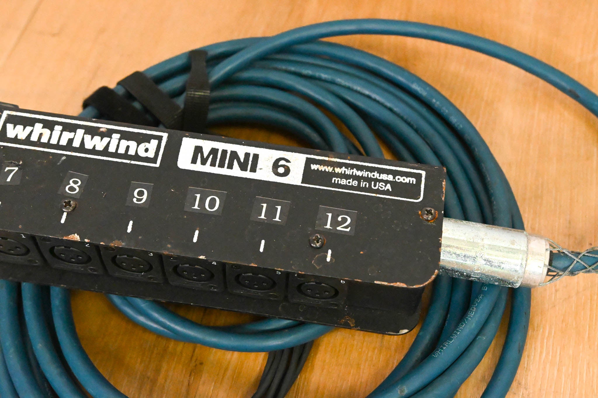 Whirlwind MS-6-M-NR-025 Mini 6 6-Channel Low-Profile Drop Snake - 25 ft