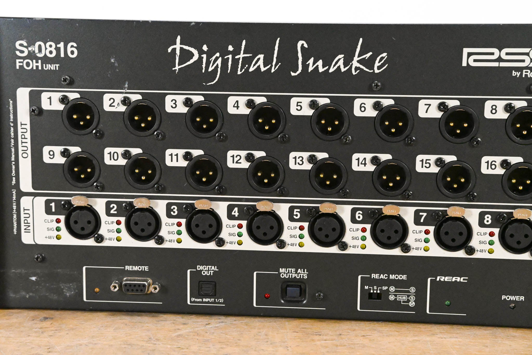 Roland S-0816 8 x 16 Digital Snake Front of House Unit
