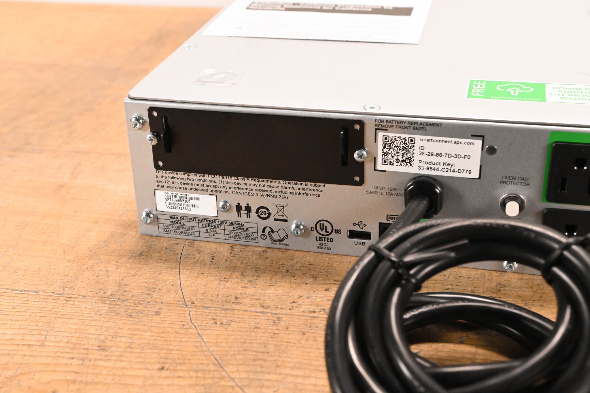 APC SMT1000RM2UC Smart-UPS Battery Backup w/ SmartConnect