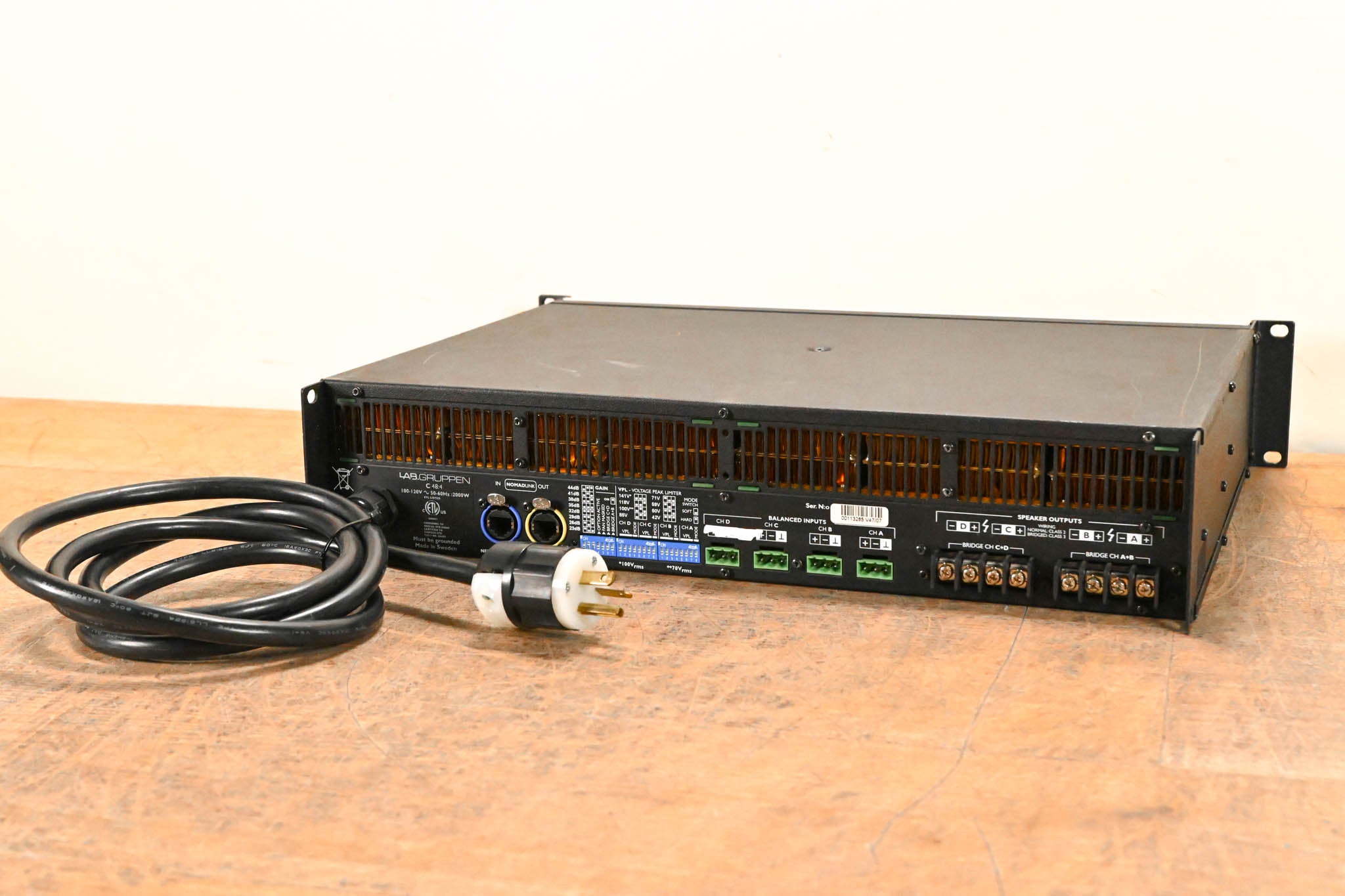 Lab Gruppen C 48:4 4800W 4-Channel Power Amplifier CG01GAU