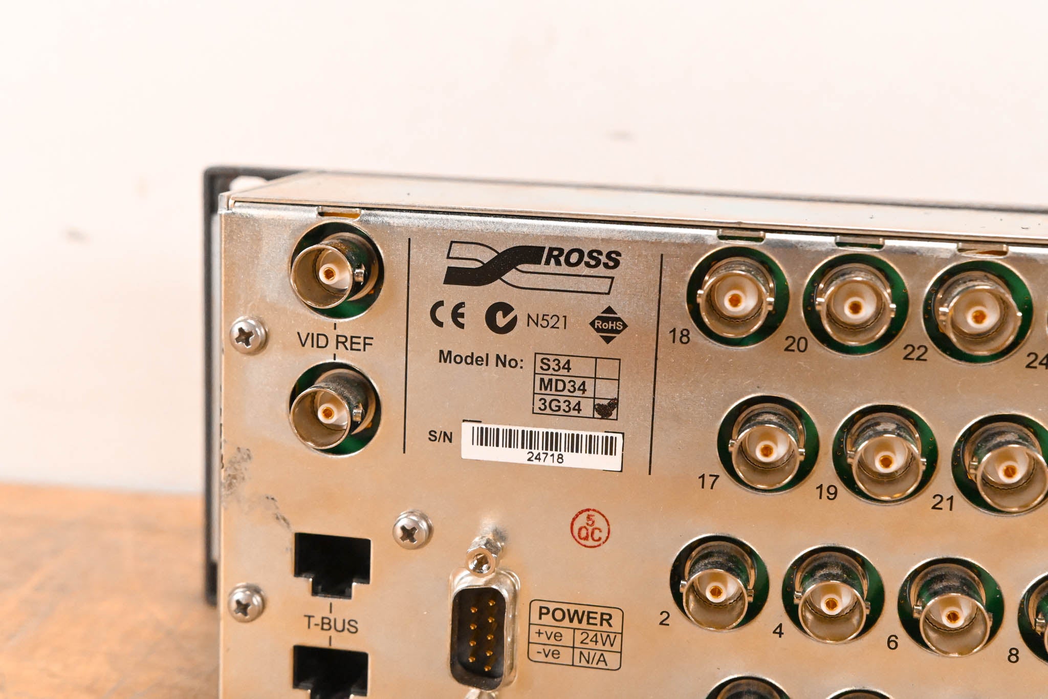 Ross NK-3G34 34 × 34 3G/HD/SD SDI Utility Router (NO POWER SUPPLY)