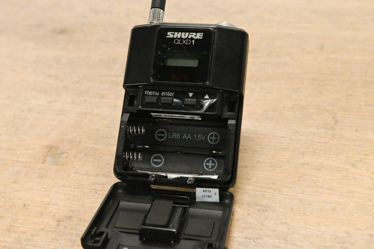 Shure QLXD1 Digital Wireless Bodypack Transmitter G50 Band: 470-534 MHz