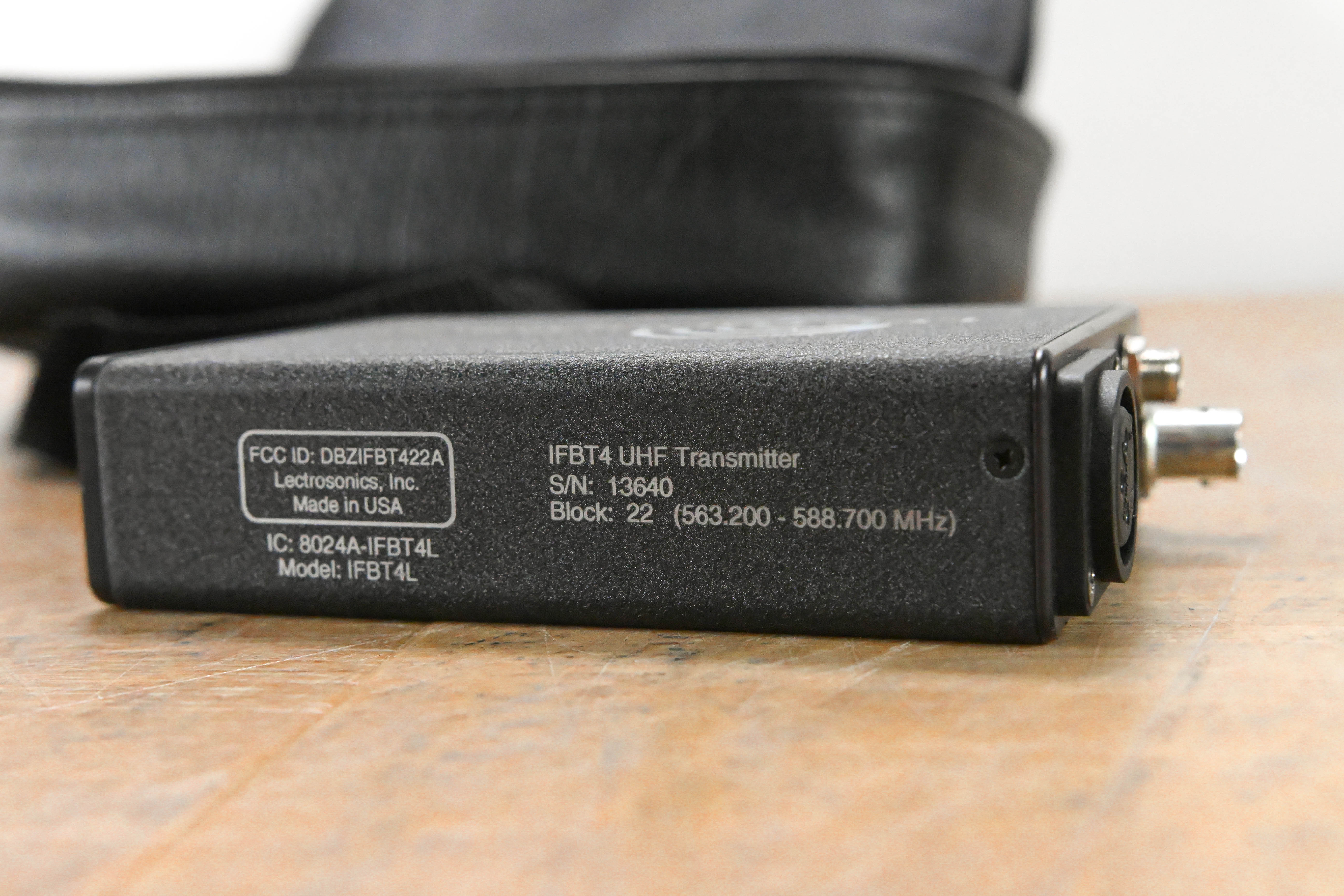 Lectrosonics IFBT4 IFB Transmitter & R1a Receiver Block 22 w/ Case