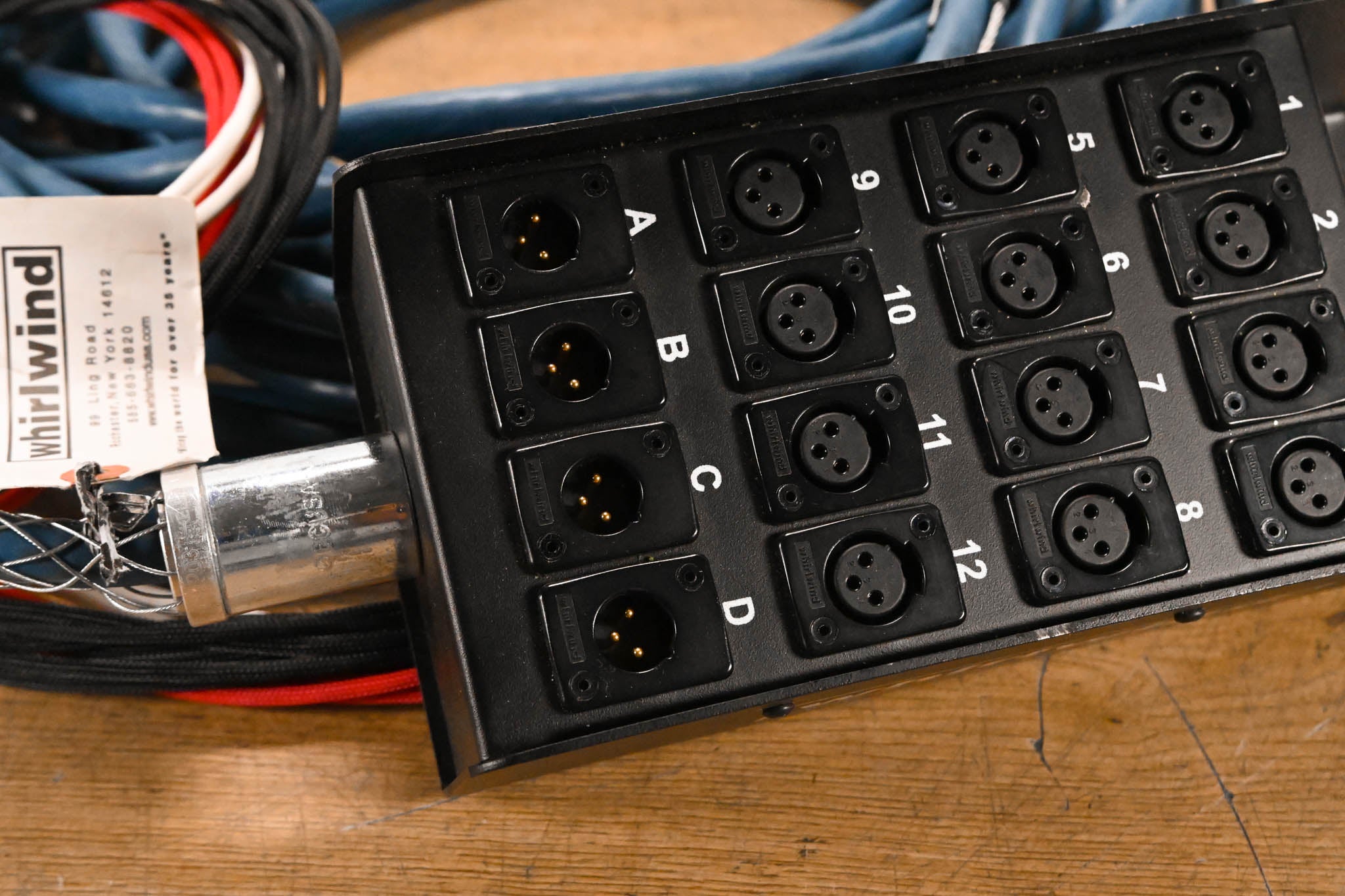 Whirlwind Medusa 12x4 XLR Stage Box to Fanout Snake - 100ft