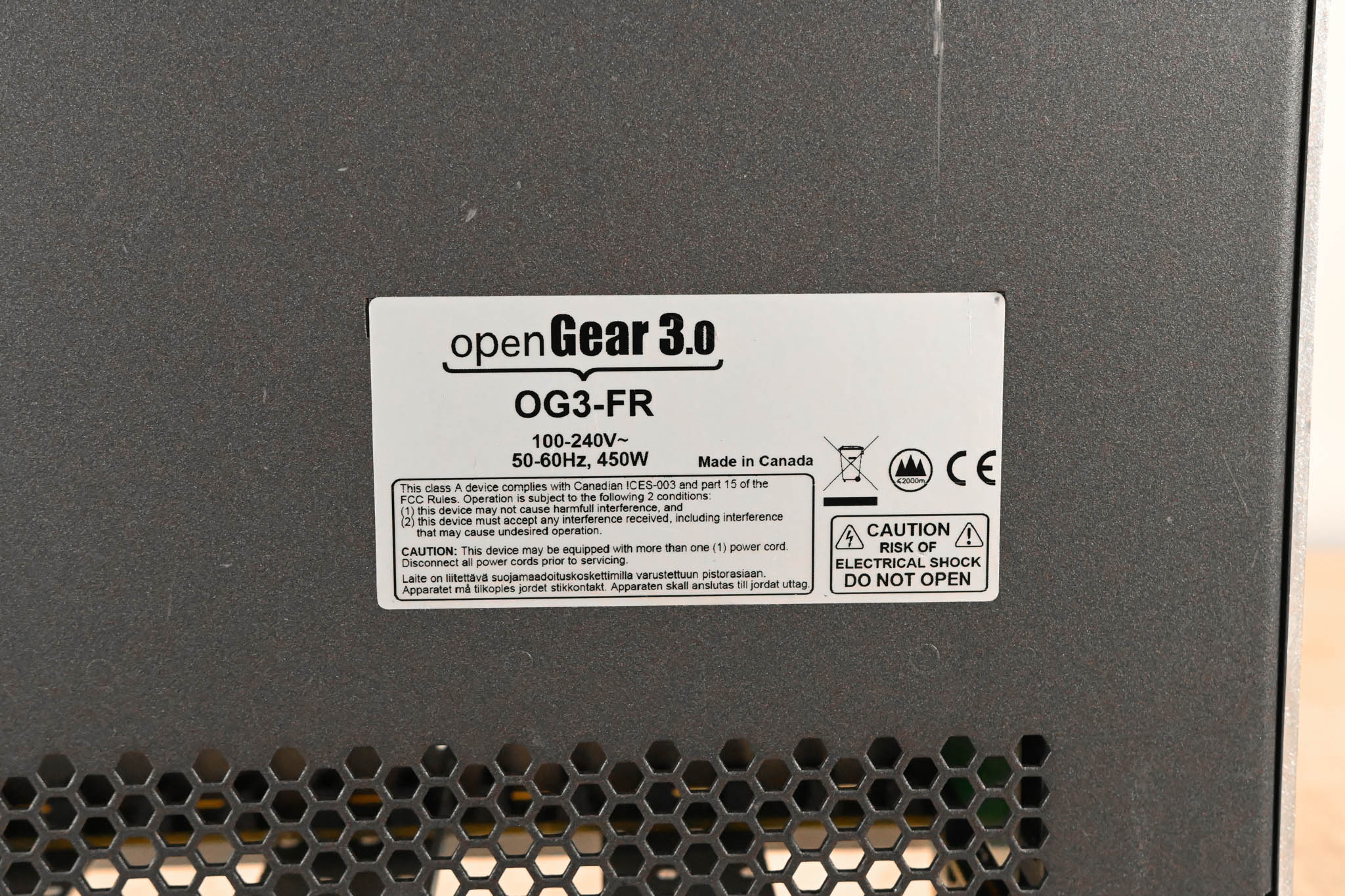 Blackmagic Design OG3-FR 20-Slot OpenGear Frame