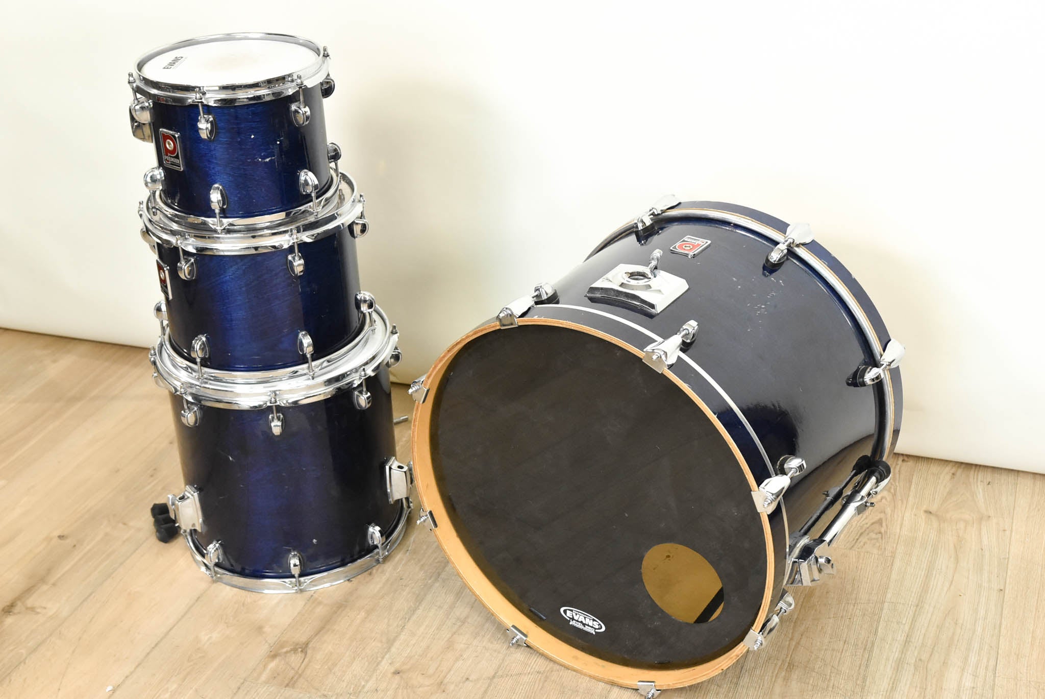 Premier 4-Piece Drum Kit - Transparent Blue