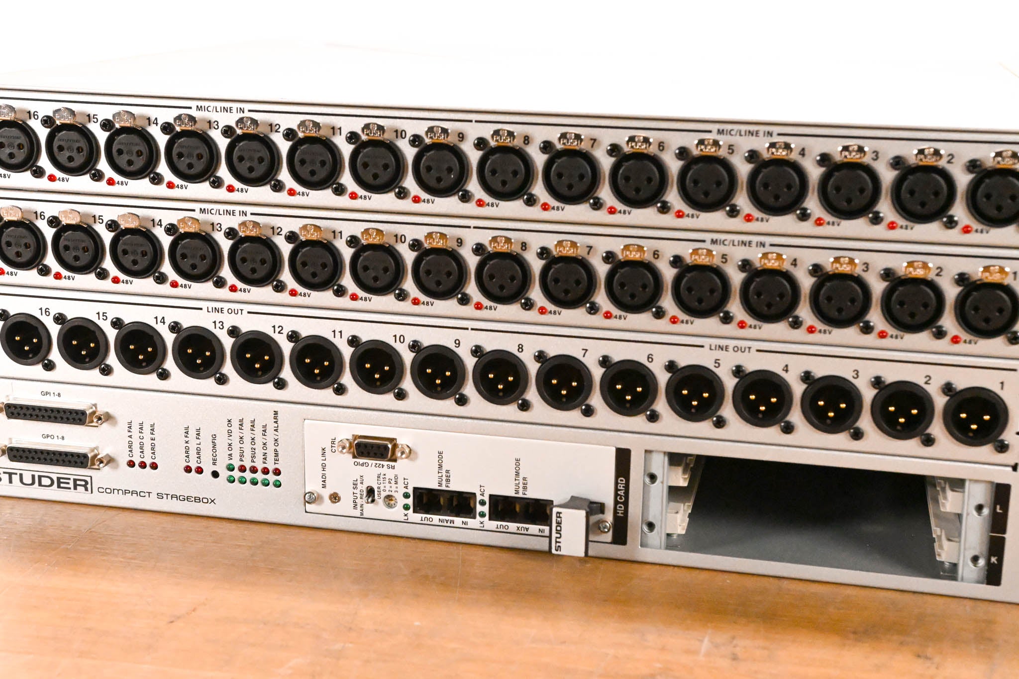 Studer Compact Stagebox - 32 Mic/Line Inputs, 16 Line Outputs