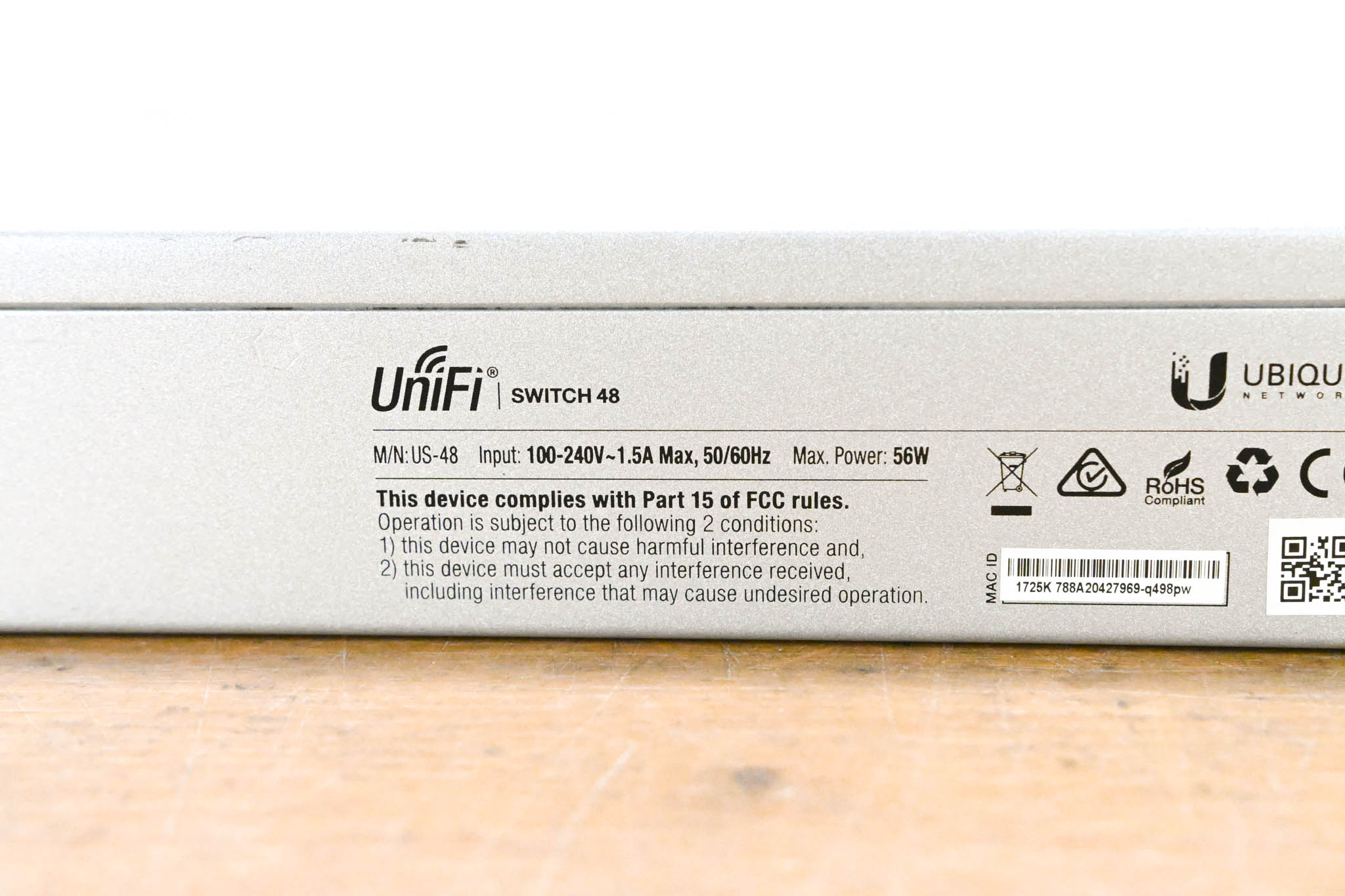 Ubiquiti UniFi US-48 Switch 48 48-Port Gigabit Ethernet Switch