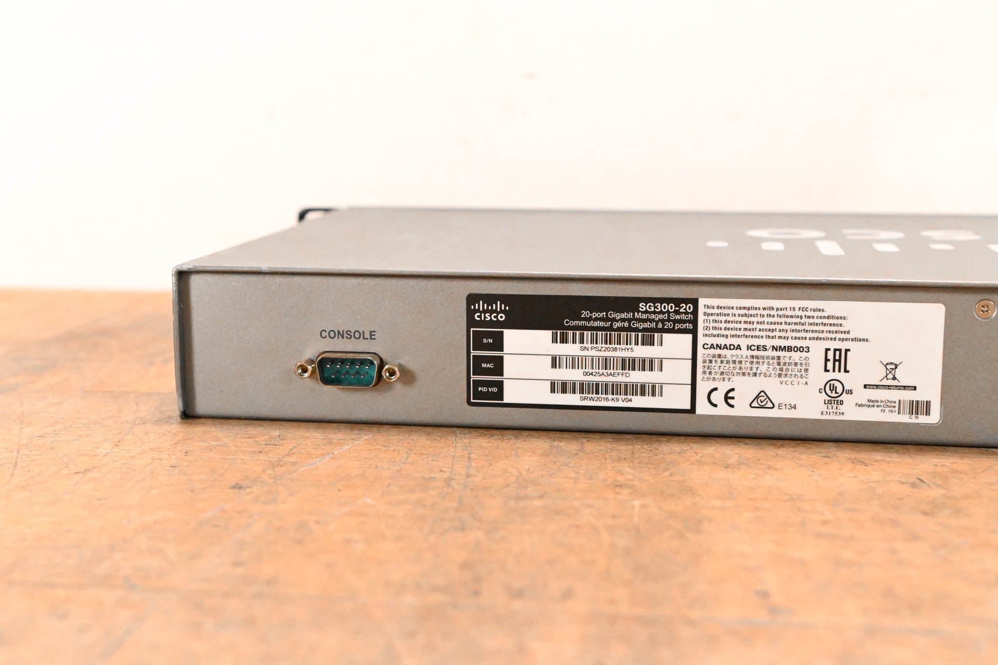 Cisco SG300-20 20-Port Gigabit Managed Switch