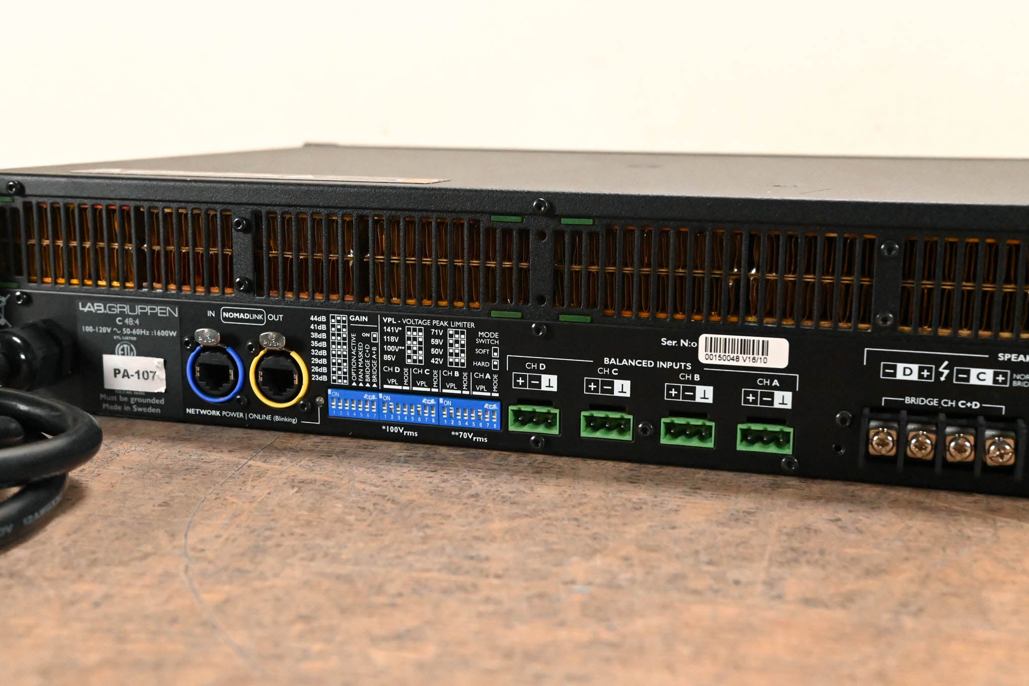 Lab Gruppen C 48:4 4800W 4-Channel Power Amplifier